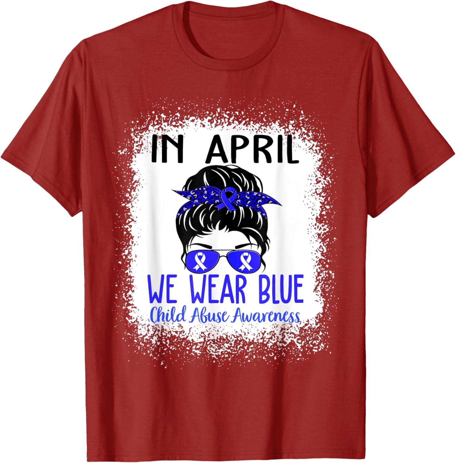 In April We Wear Blue For Child Abuse Prevention Awareness T-Shirt