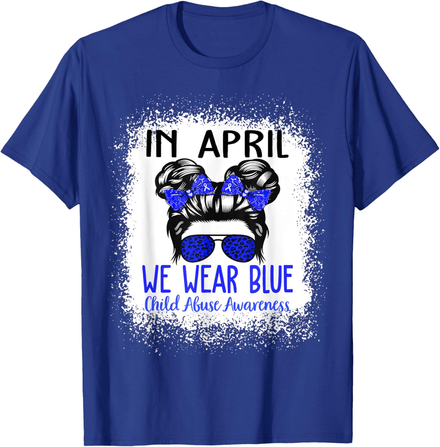 In April We Wear Blue For Child Abuse Prevention Awareness T-Shirt