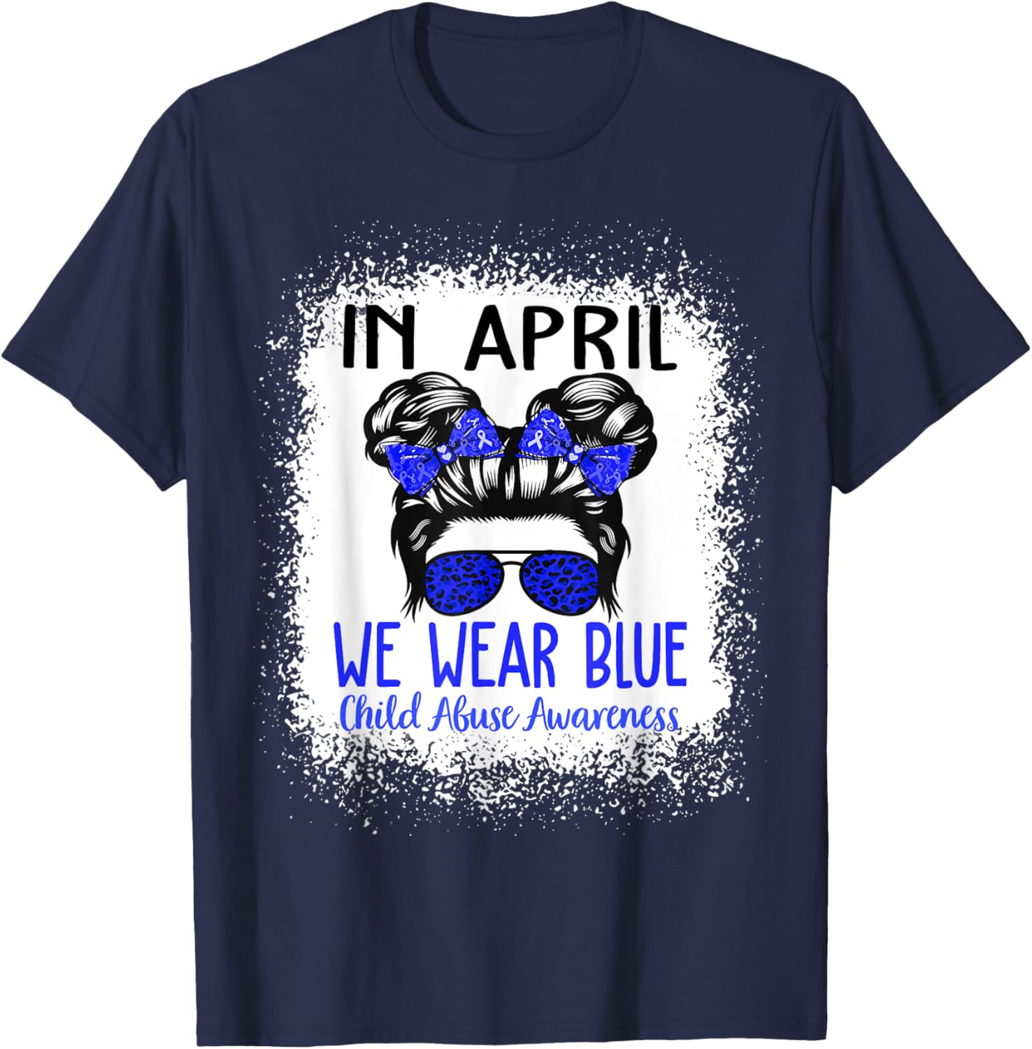 In April We Wear Blue For Child Abuse Prevention Awareness T-Shirt