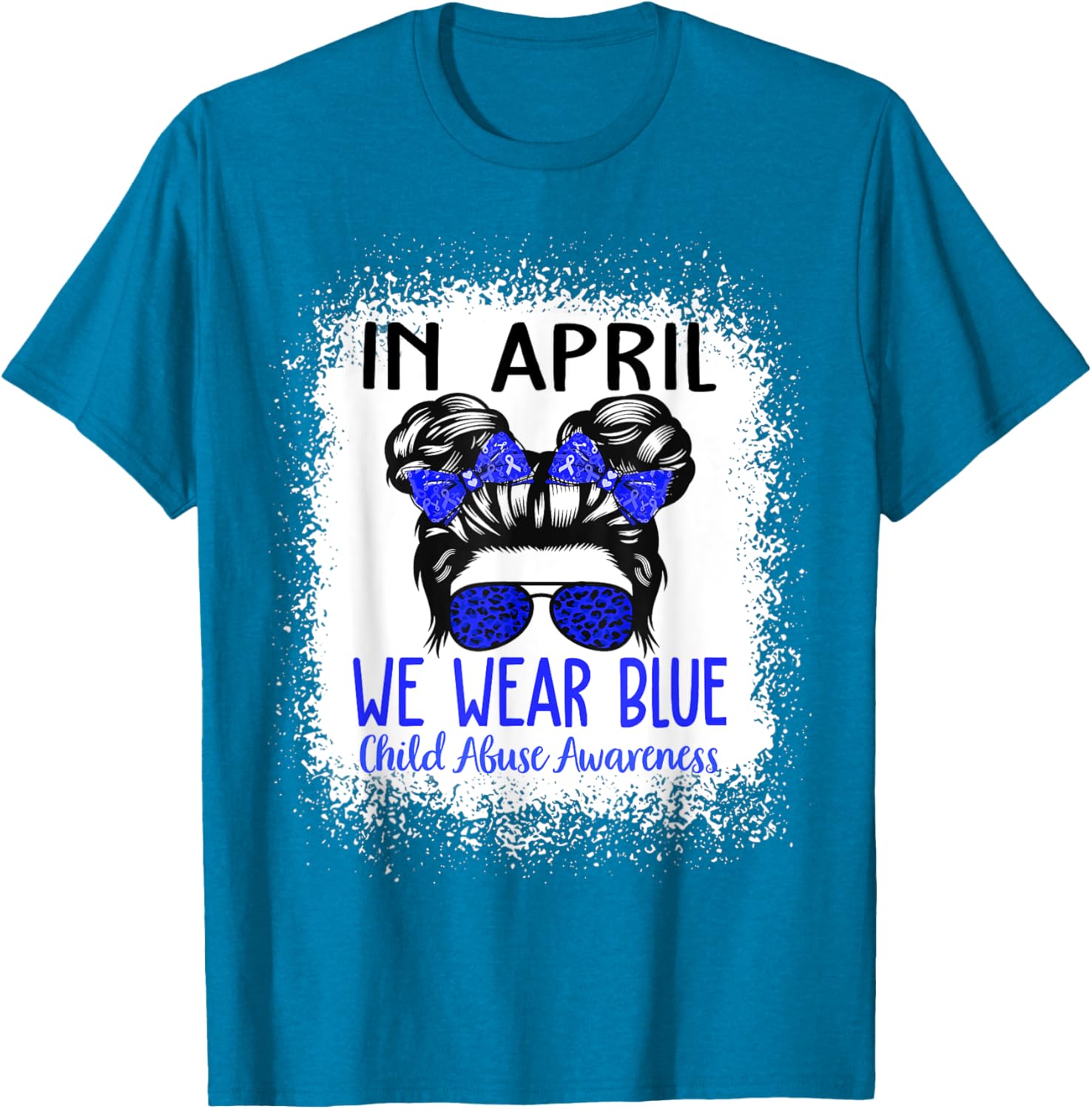 In April We Wear Blue For Child Abuse Prevention Awareness T-Shirt