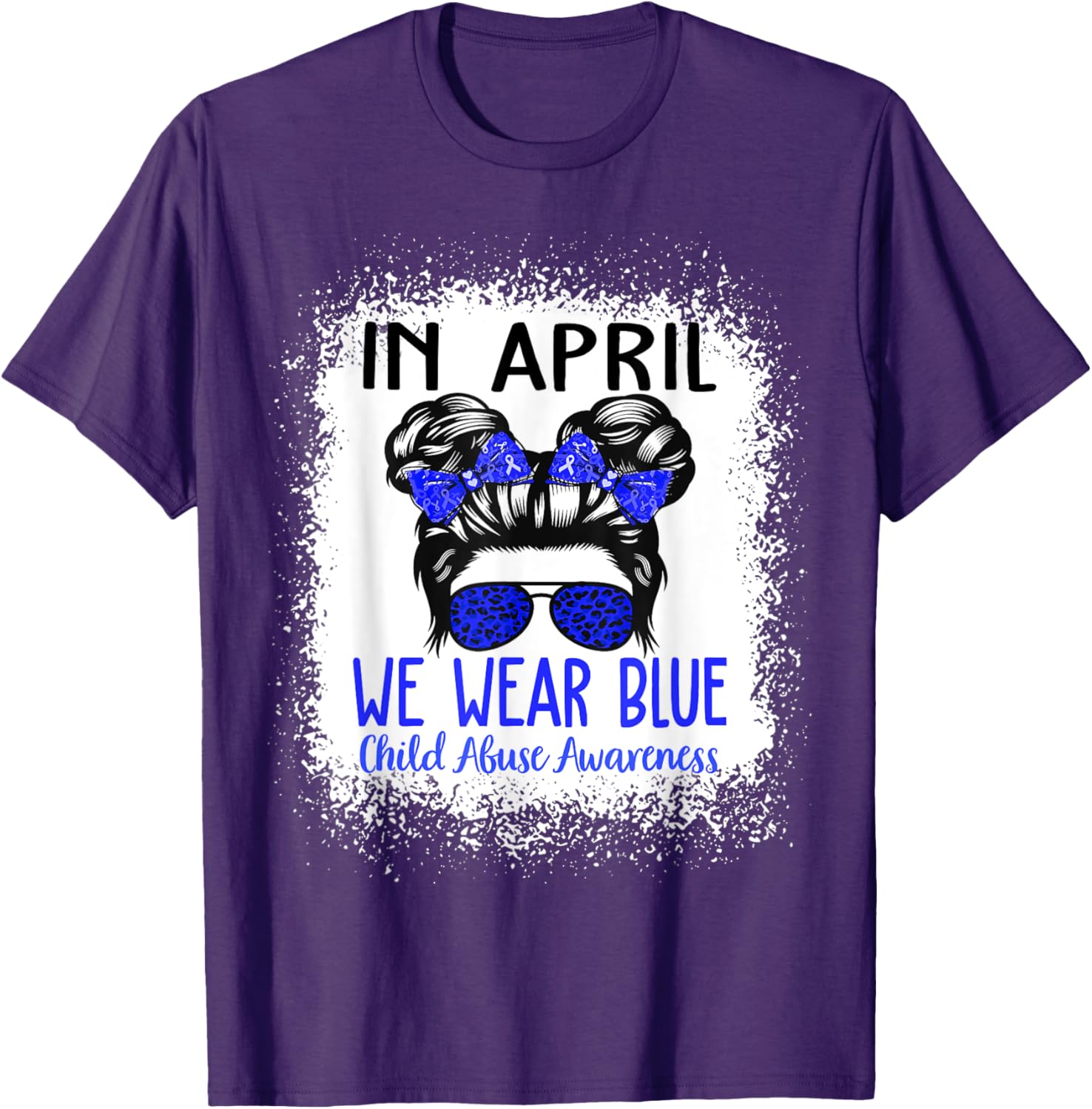 In April We Wear Blue For Child Abuse Prevention Awareness T-Shirt