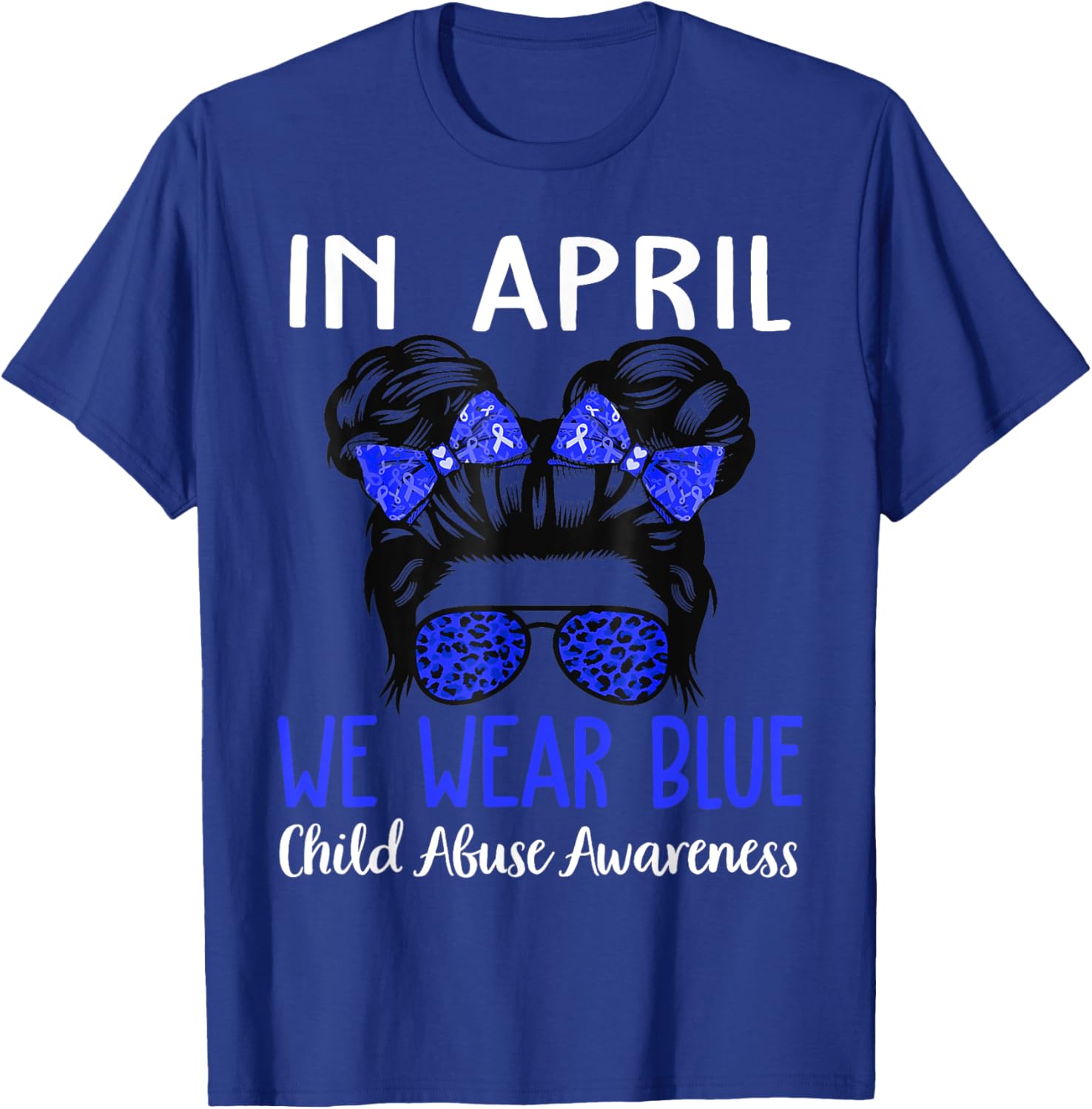 In April We Wear Blue For Child Abuse Prevention Awareness T-Shirt