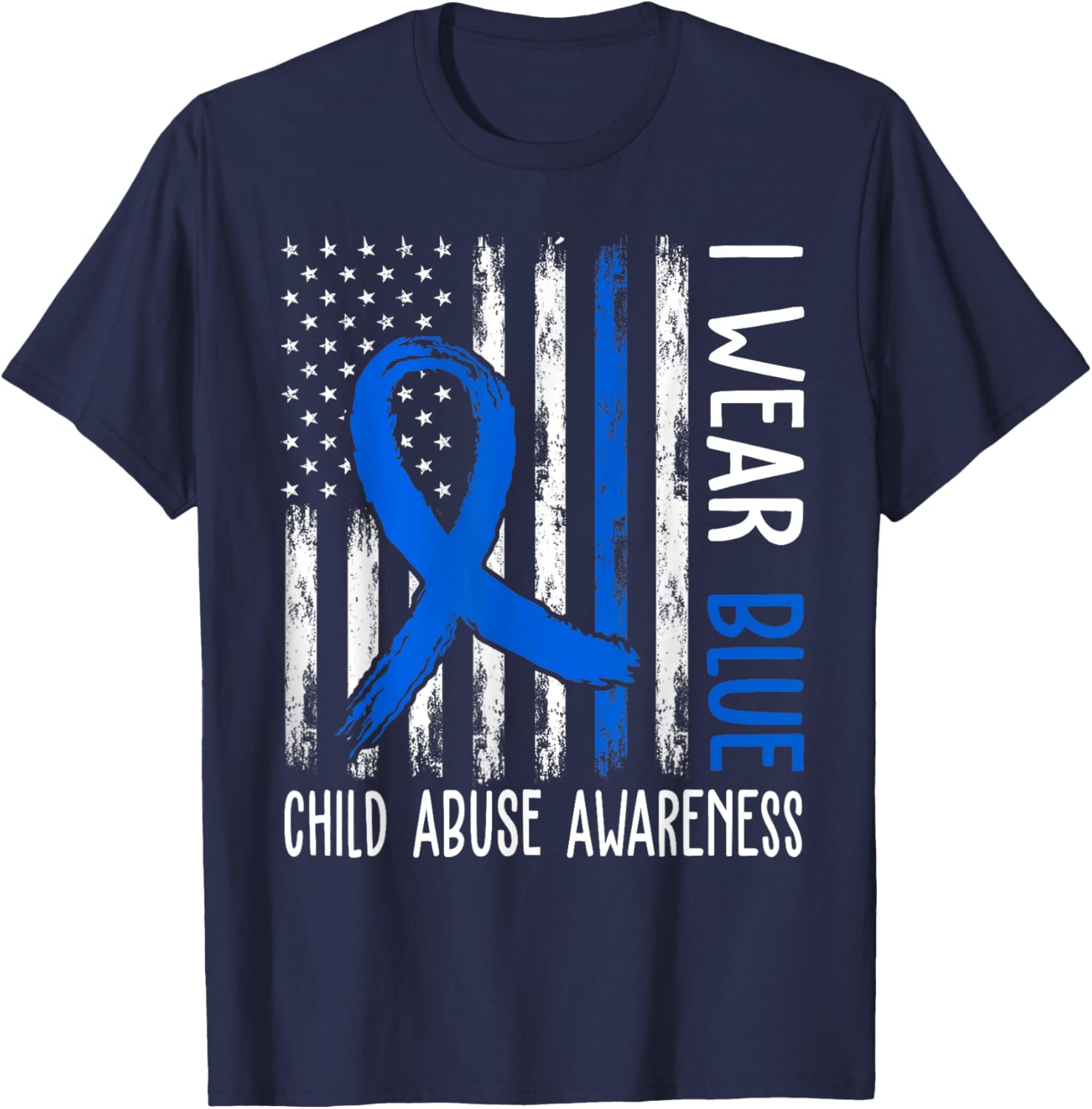 In April We Wear Blue For Child Abuse Prevention Awareness T-Shirt