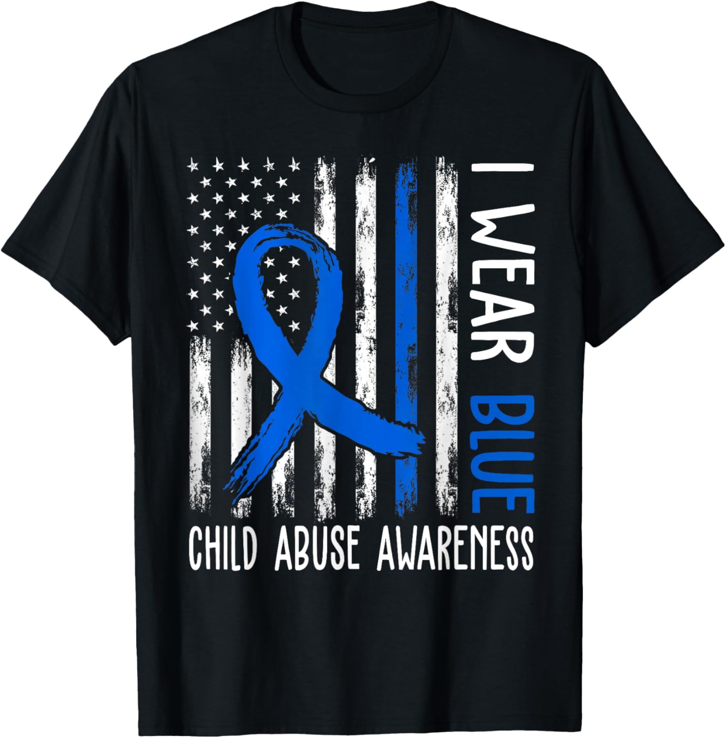 In April We Wear Blue For Child Abuse Prevention Awareness T-Shirt