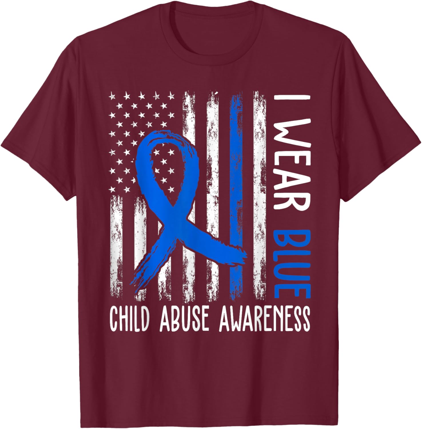 In April We Wear Blue For Child Abuse Prevention Awareness T-Shirt