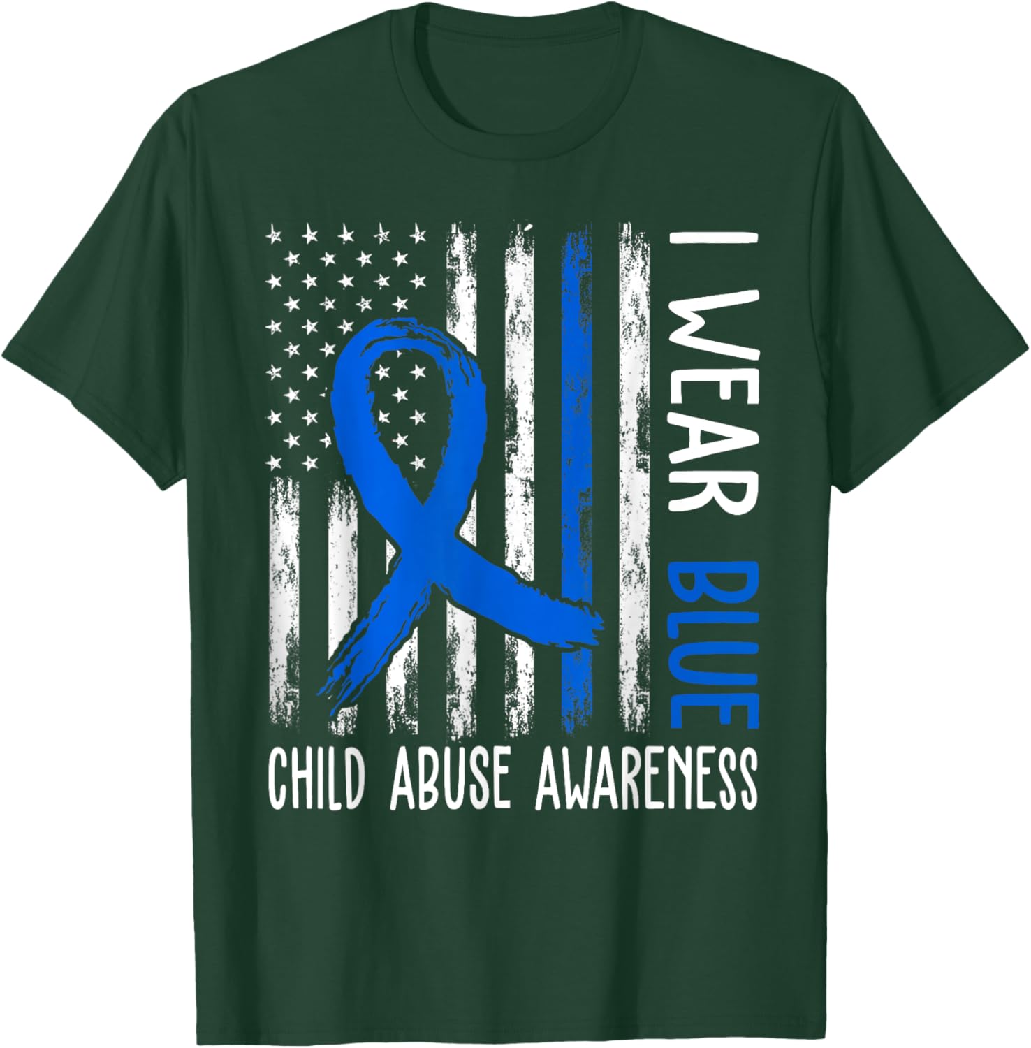 In April We Wear Blue For Child Abuse Prevention Awareness T-Shirt