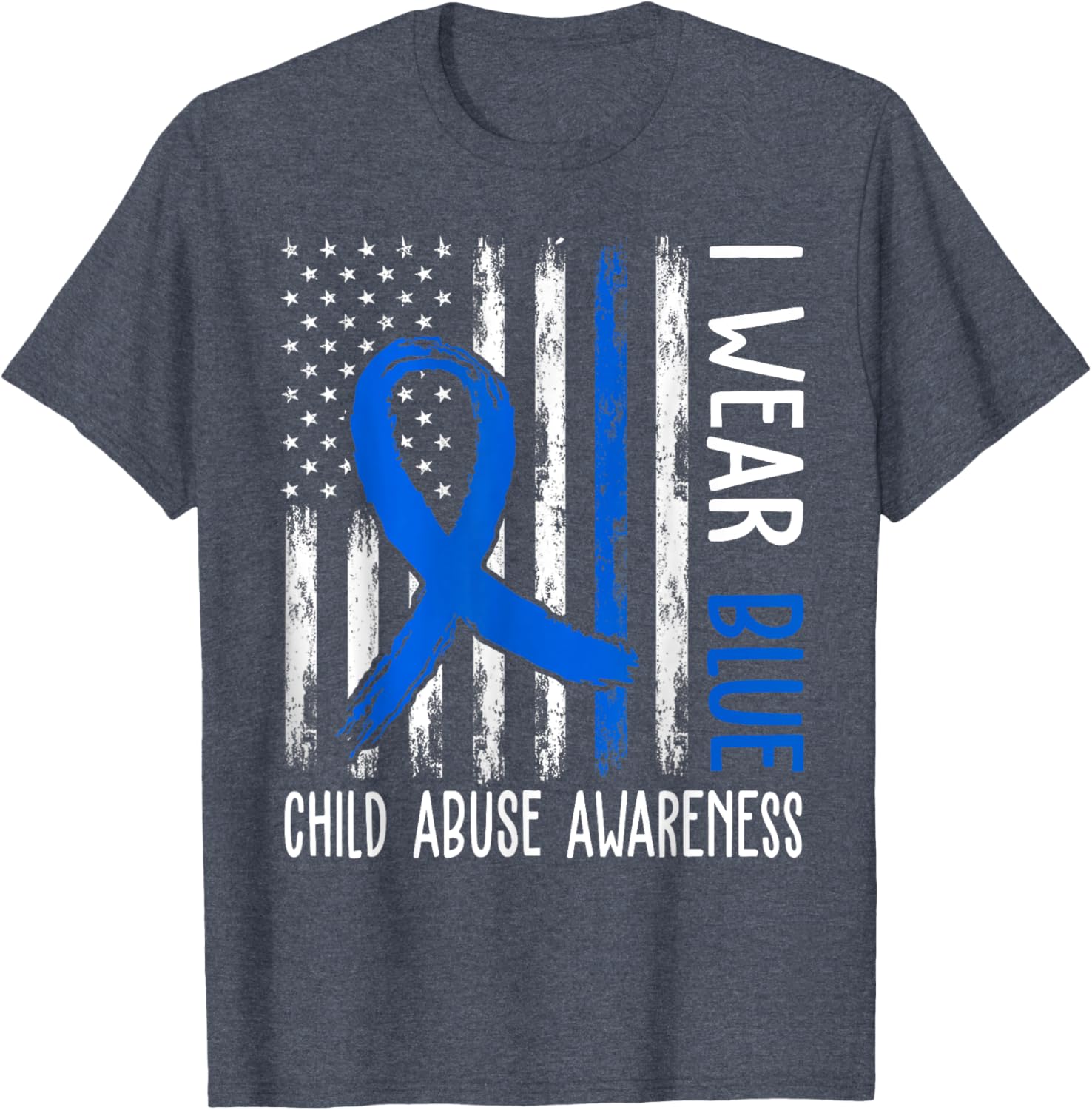 In April We Wear Blue For Child Abuse Prevention Awareness T-Shirt