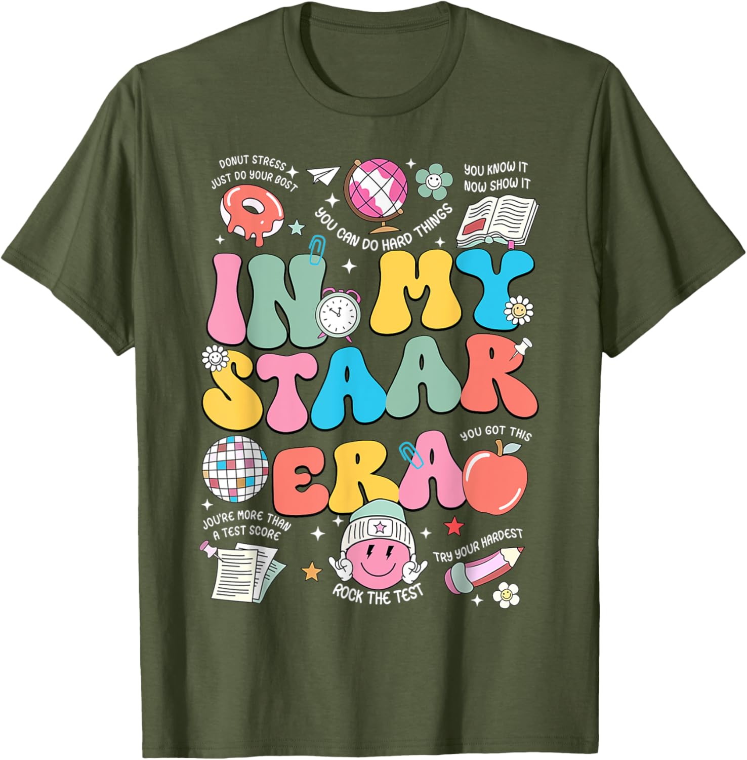 In My Staar Era Motivational Testing Day Rock The Test T-Shirt
