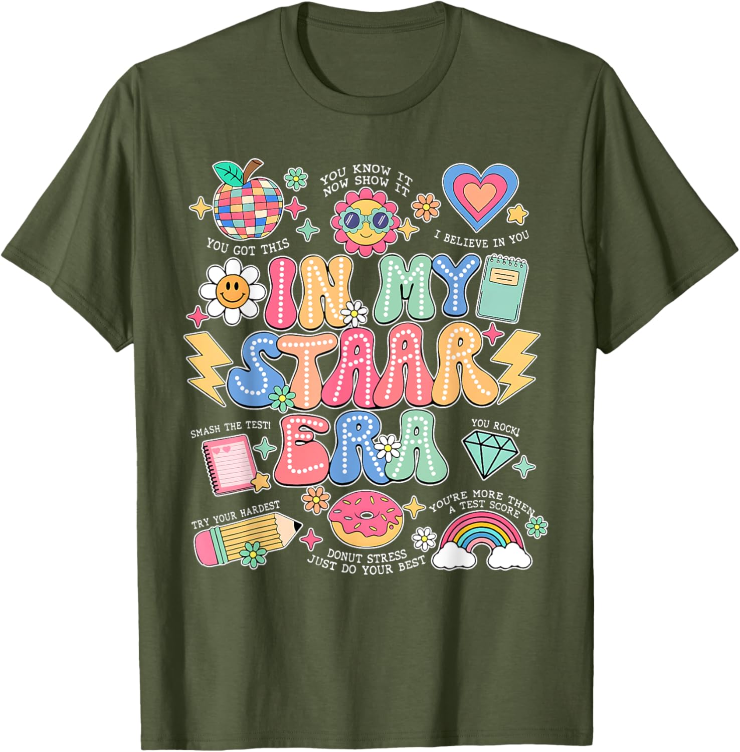 In My Staar Era Motivational Testing Test Day Boy Girl Kid T-Shirt