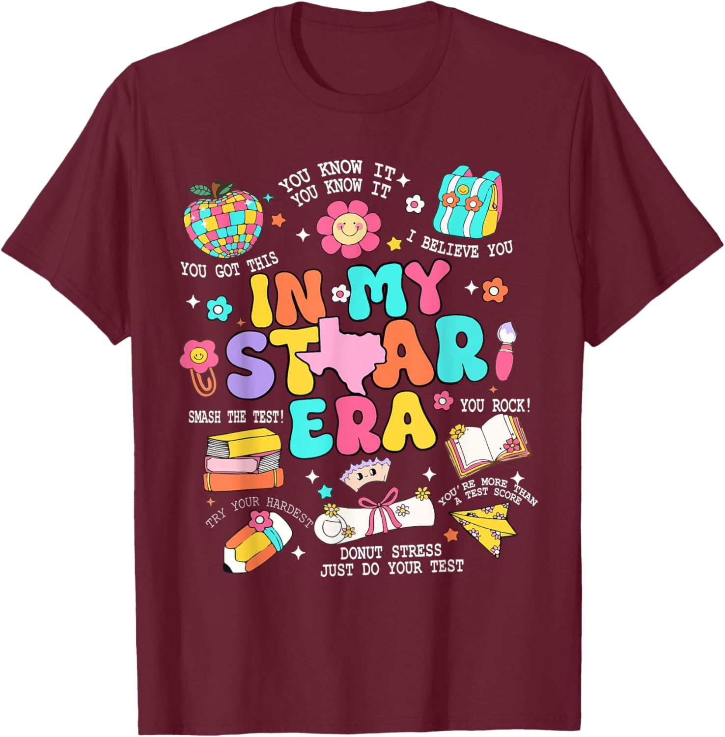 In My Staar Era Motivational Testing Test Day Boy Girl Kid T-Shirt