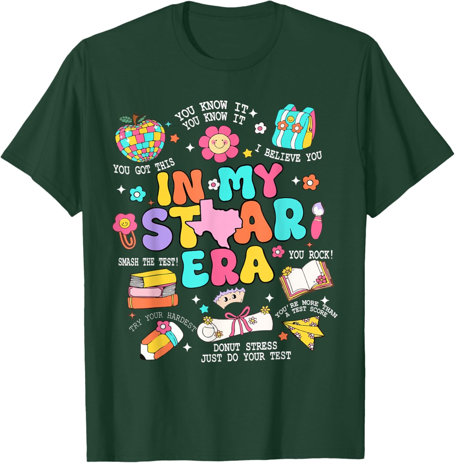 In My Staar Era Motivational Testing Test Day Boy Girl Kid T-Shirt