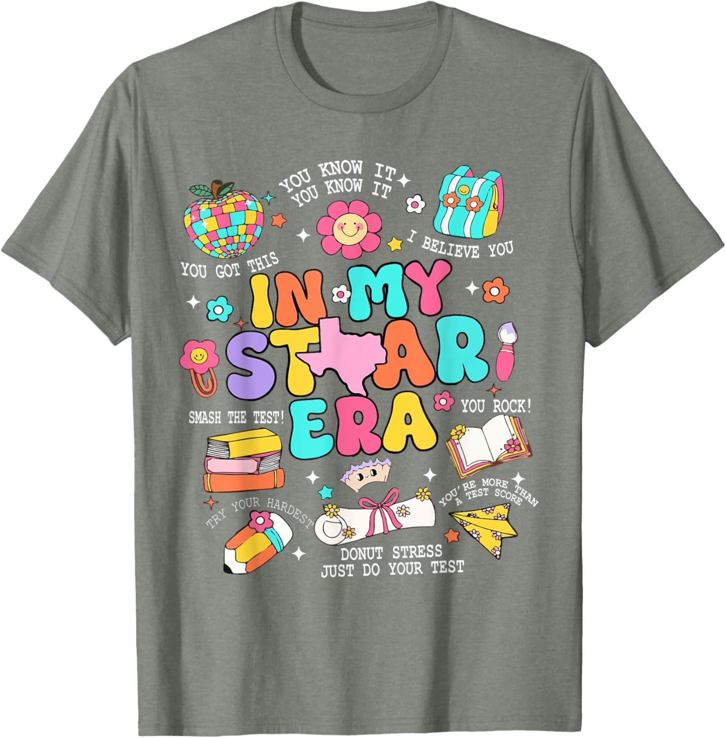 In My Staar Era Motivational Testing Test Day Boy Girl Kid T-Shirt