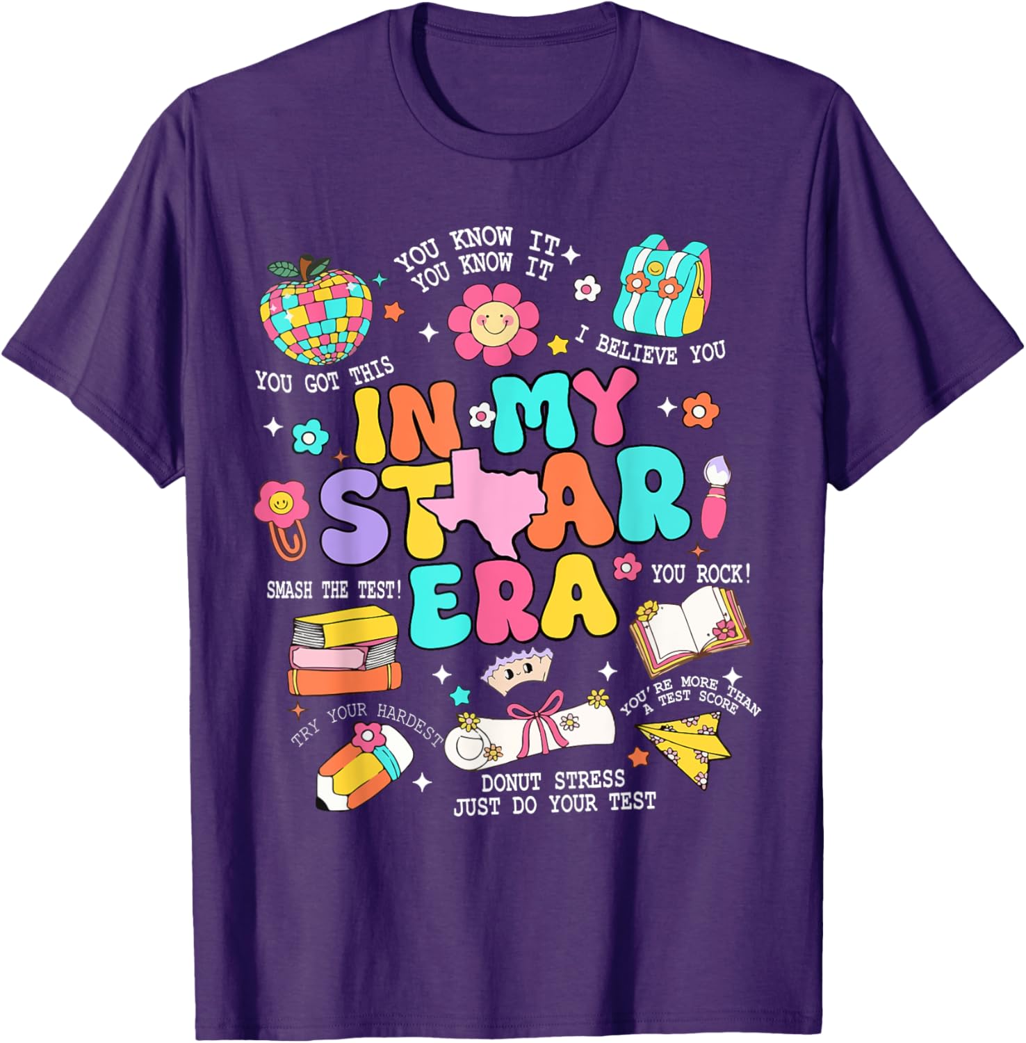In My Staar Era Motivational Testing Test Day Boy Girl Kid T-Shirt