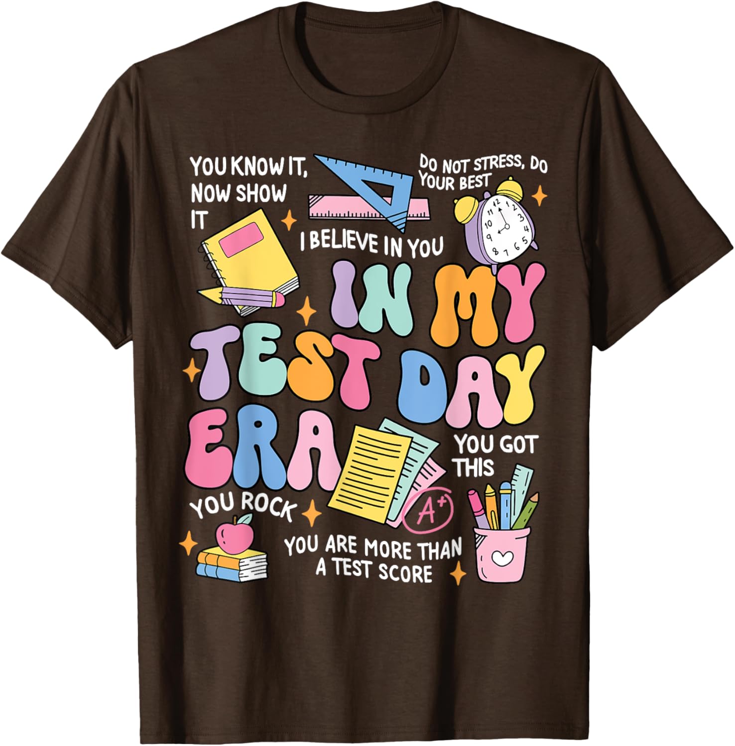 In My Test Day Era Retro Groovy Testing Day Teacher Student T-Shirt