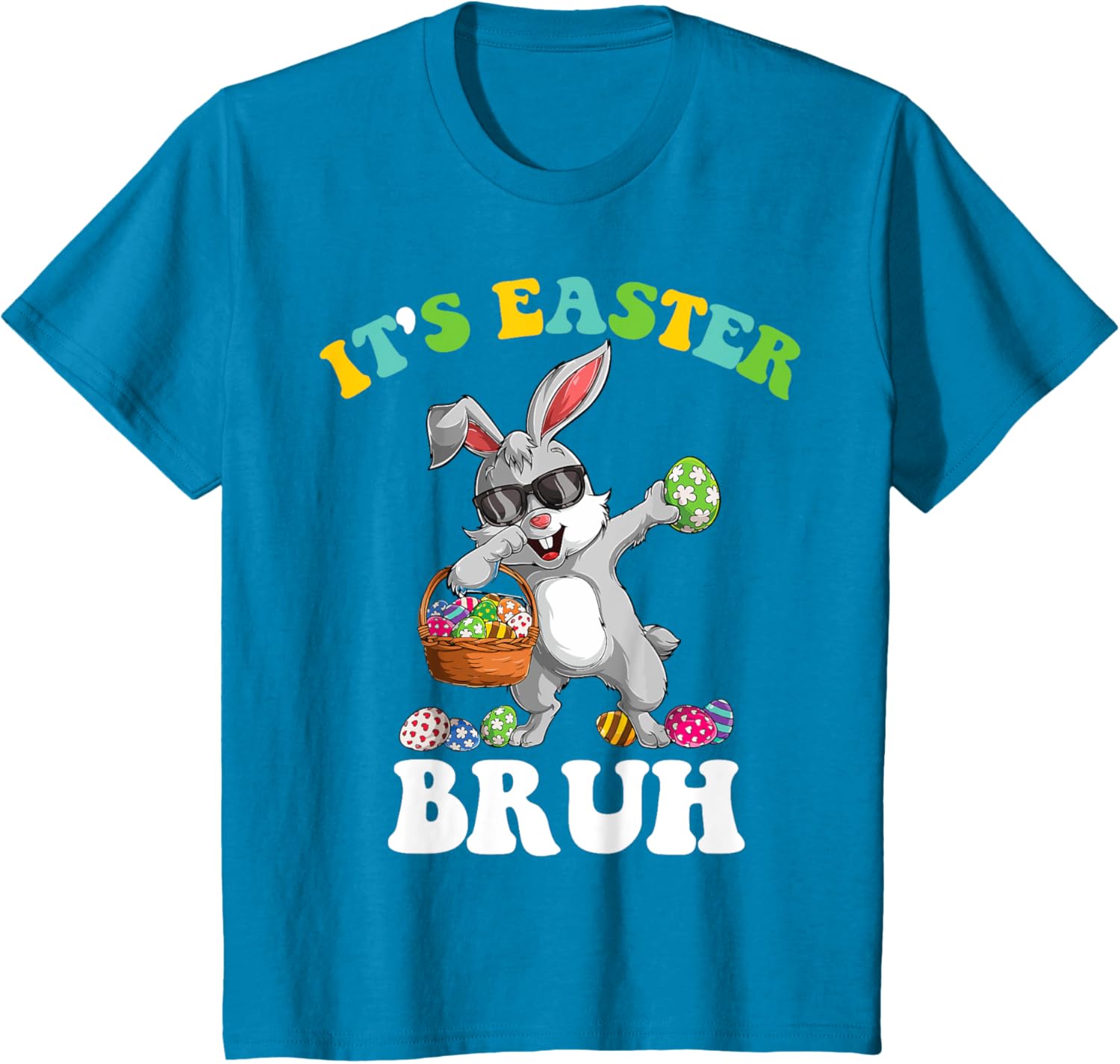 It's Easter Bruh Dabbing Rabbit Easter Day Boys Girls Kids T-Shirt