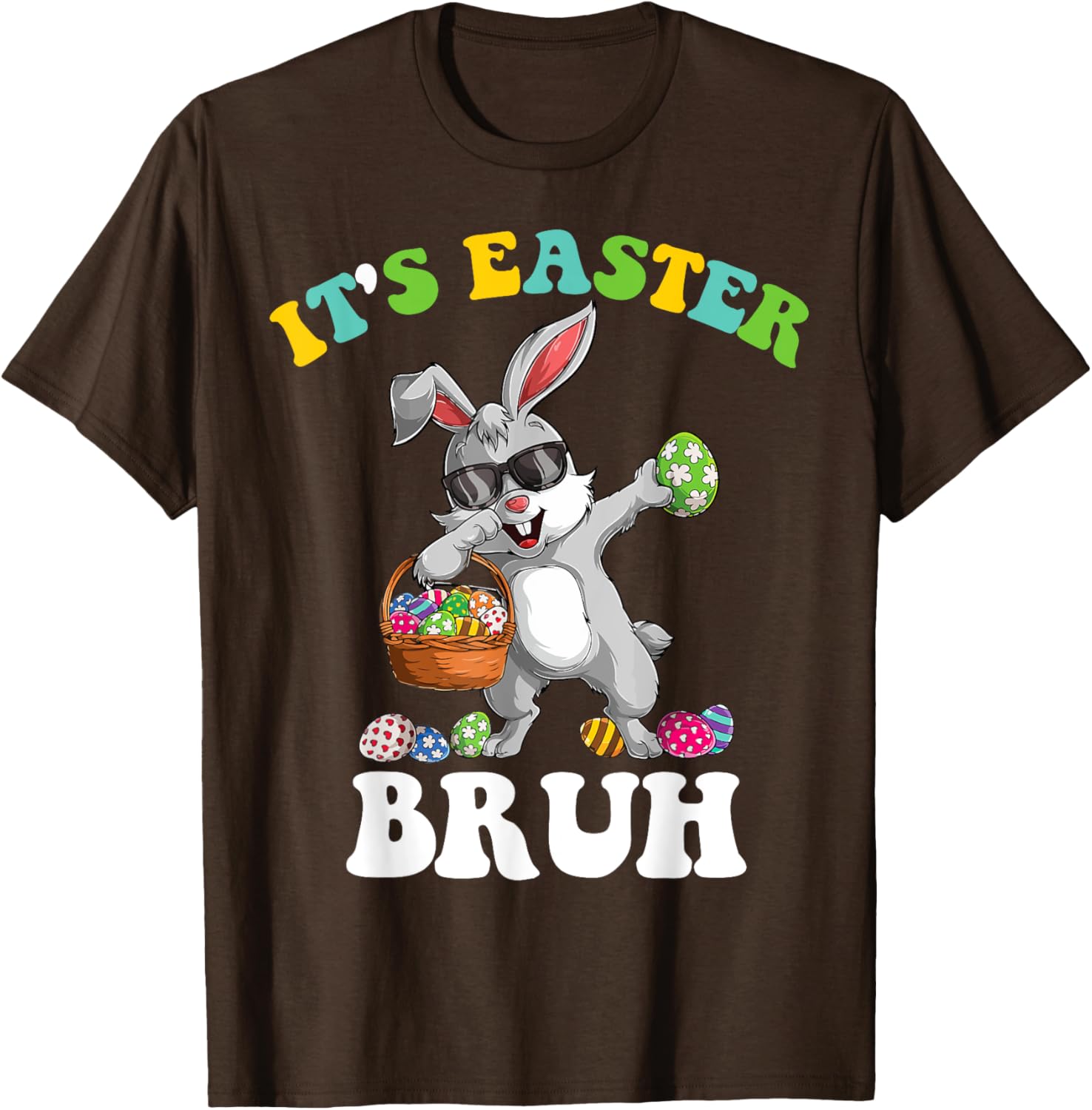 It's Easter Bruh Dabbing Rabbit Easter Day Boys Girls Kids T-Shirt