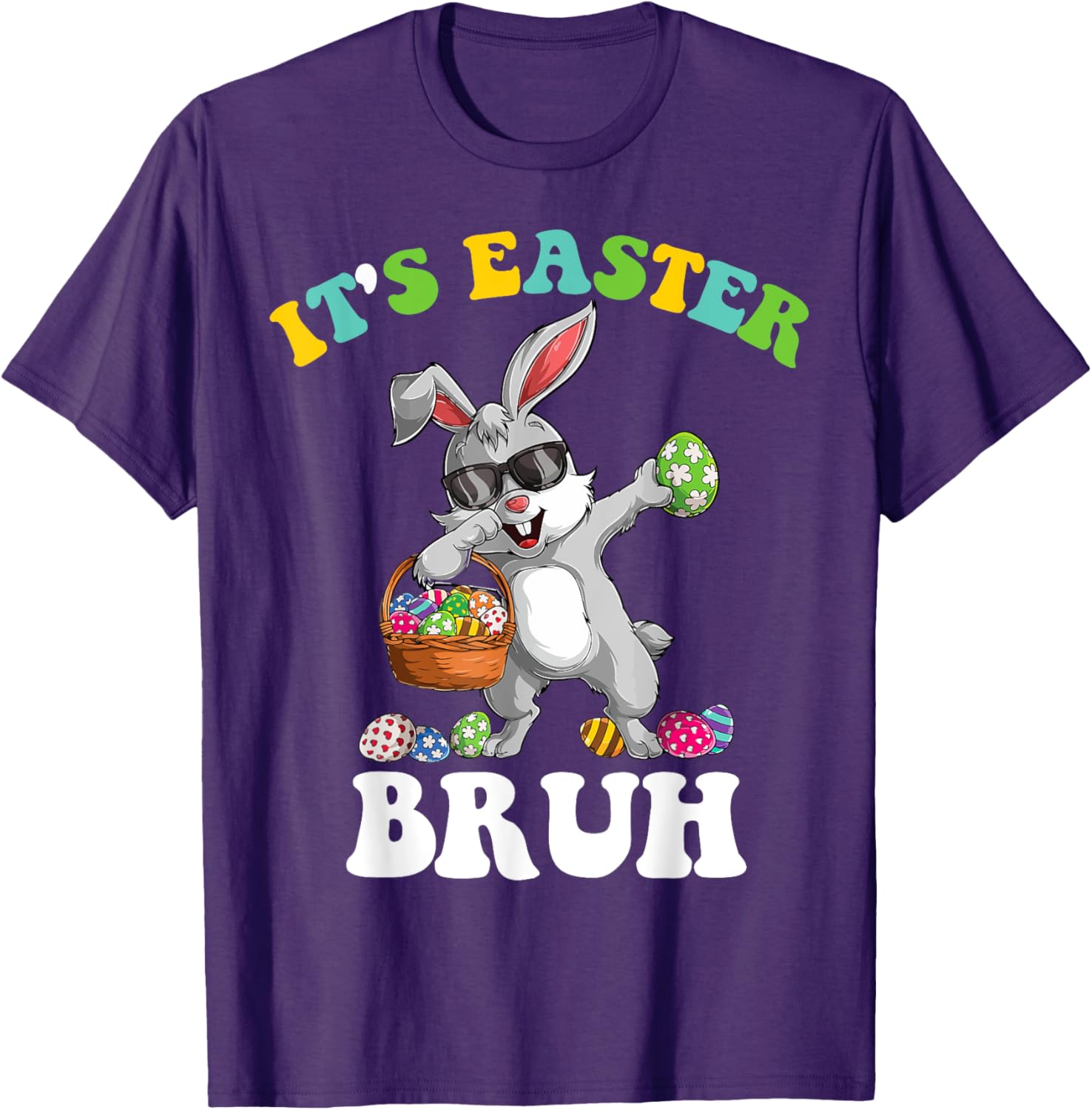 It's Easter Bruh Dabbing Rabbit Easter Day Boys Girls Kids T-Shirt