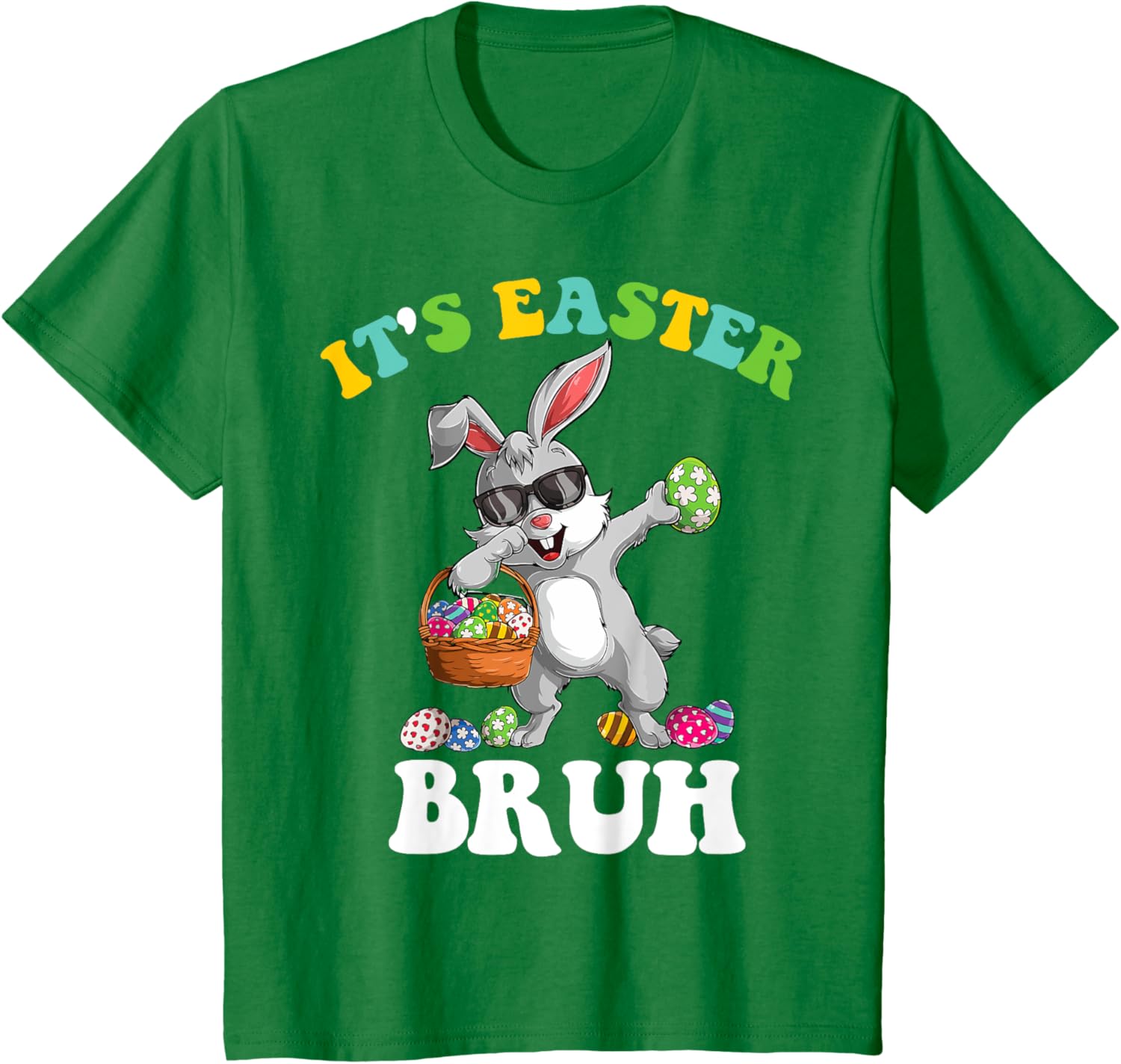 It's Easter Bruh Dabbing Rabbit Easter Day Boys Girls Kids T-Shirt