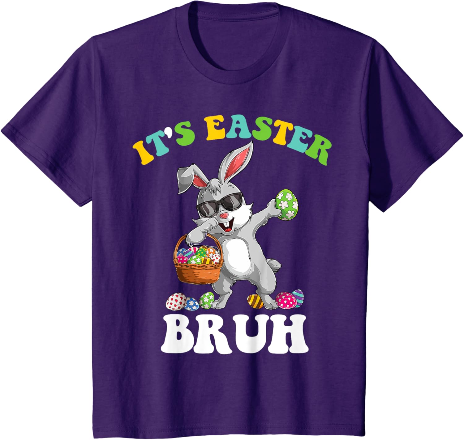 It's Easter Bruh Dabbing Rabbit Easter Day Boys Girls Kids T-Shirt