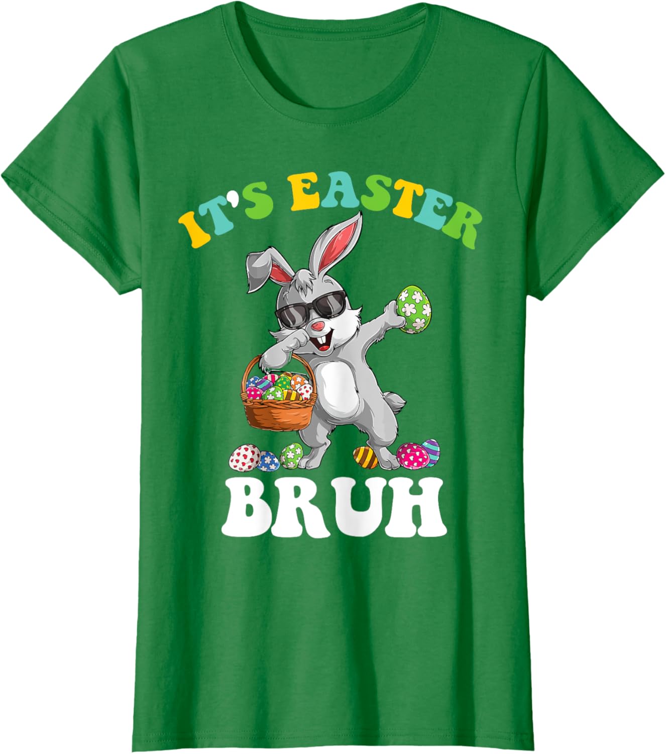 It's Easter Bruh Dabbing Rabbit Easter Day Boys Girls Kids T-Shirt