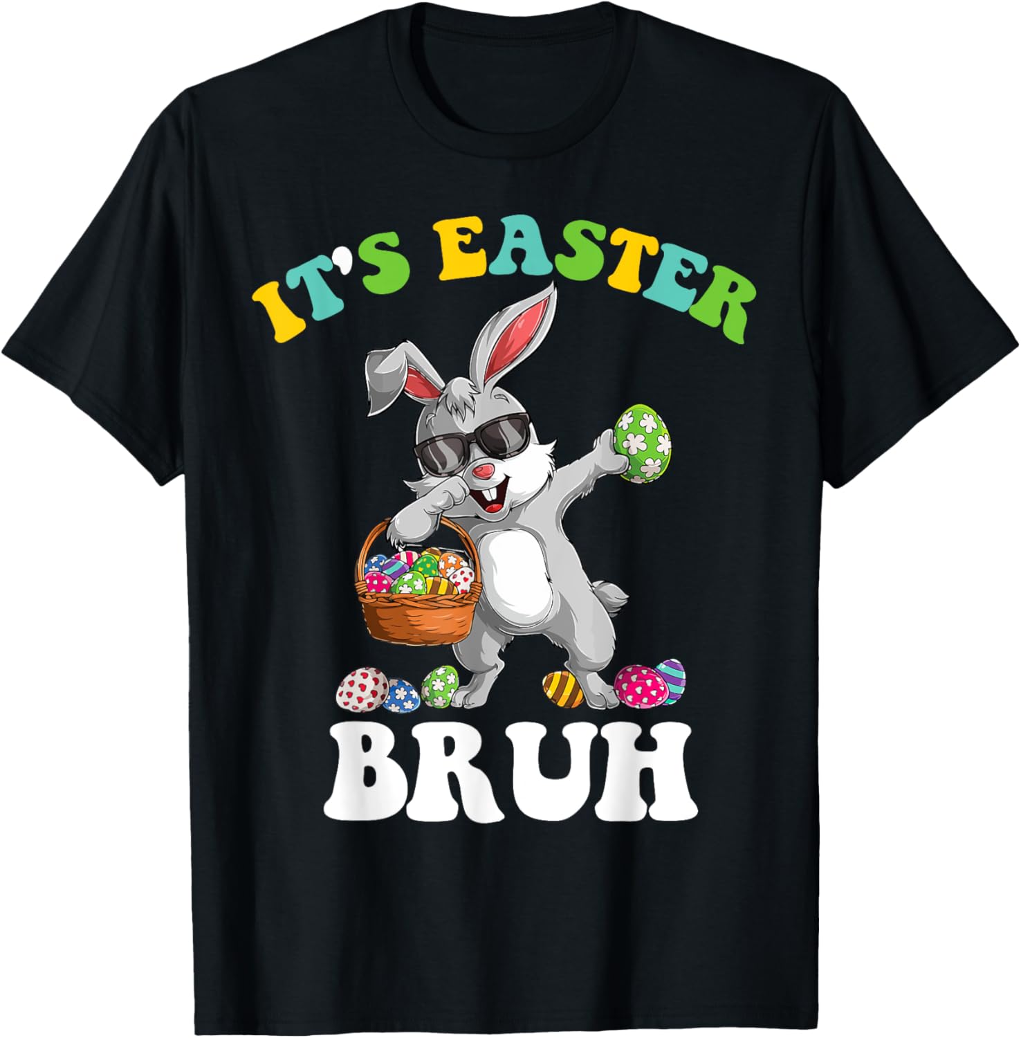 It's Easter Bruh Dabbing Rabbit Easter Day Boys Girls Kids T-Shirt