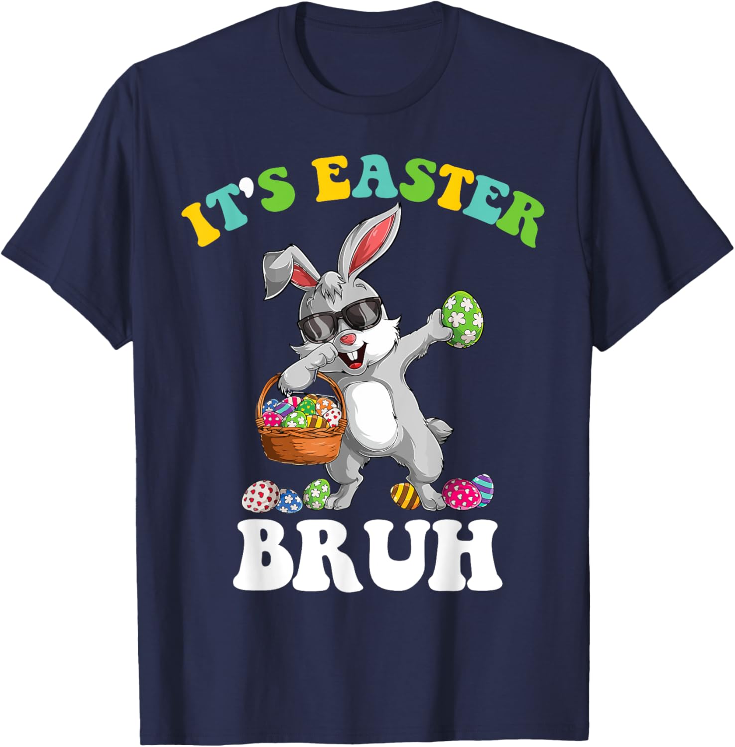 It's Easter Bruh Dabbing Rabbit Easter Day Boys Girls Kids T-Shirt