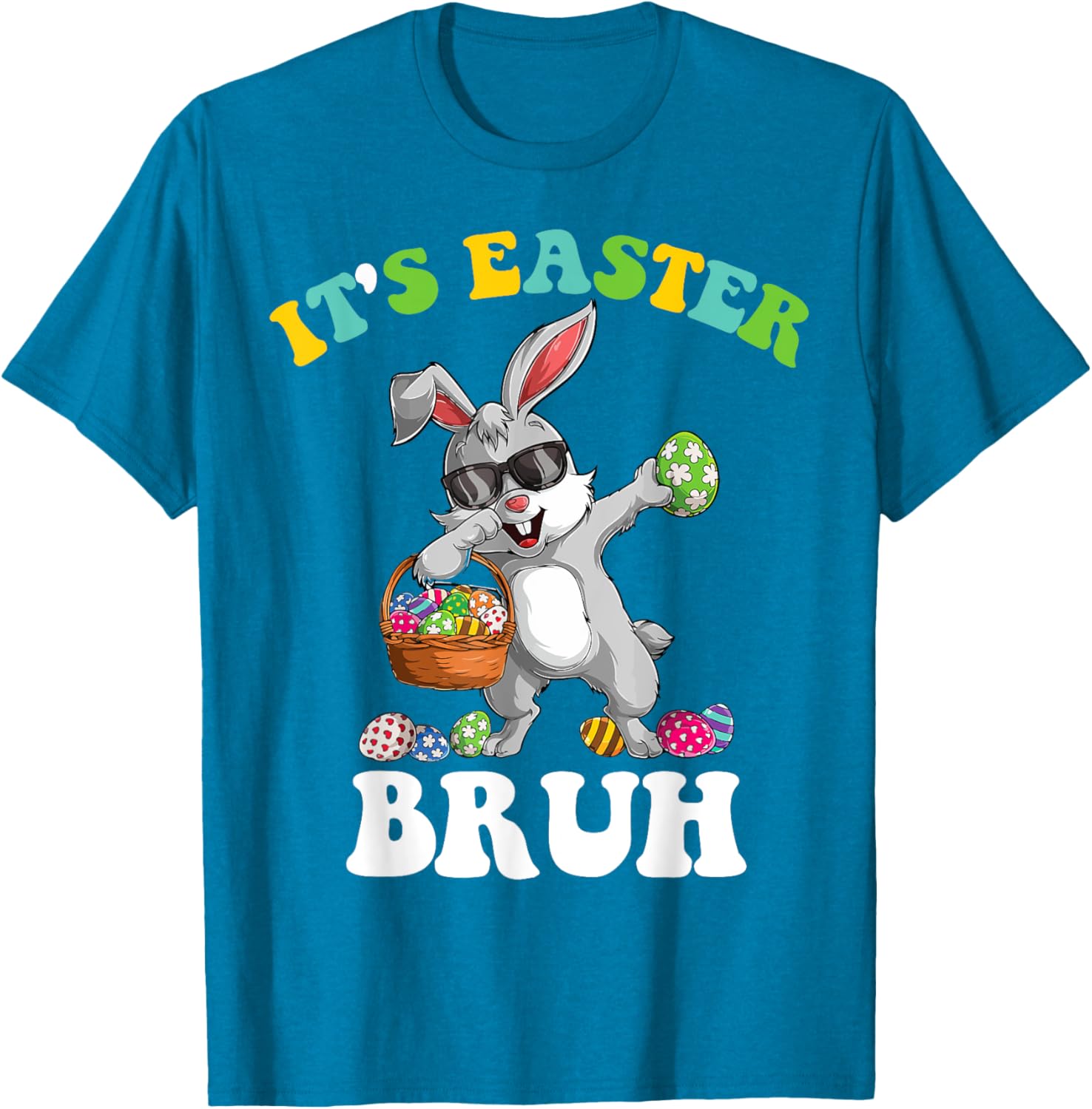 It's Easter Bruh Dabbing Rabbit Easter Day Boys Girls Kids T-Shirt