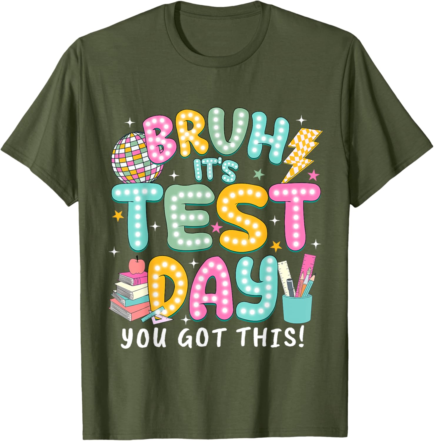 It’s Test Day Rock The School Test Day Teacher Apparel T-Shirt