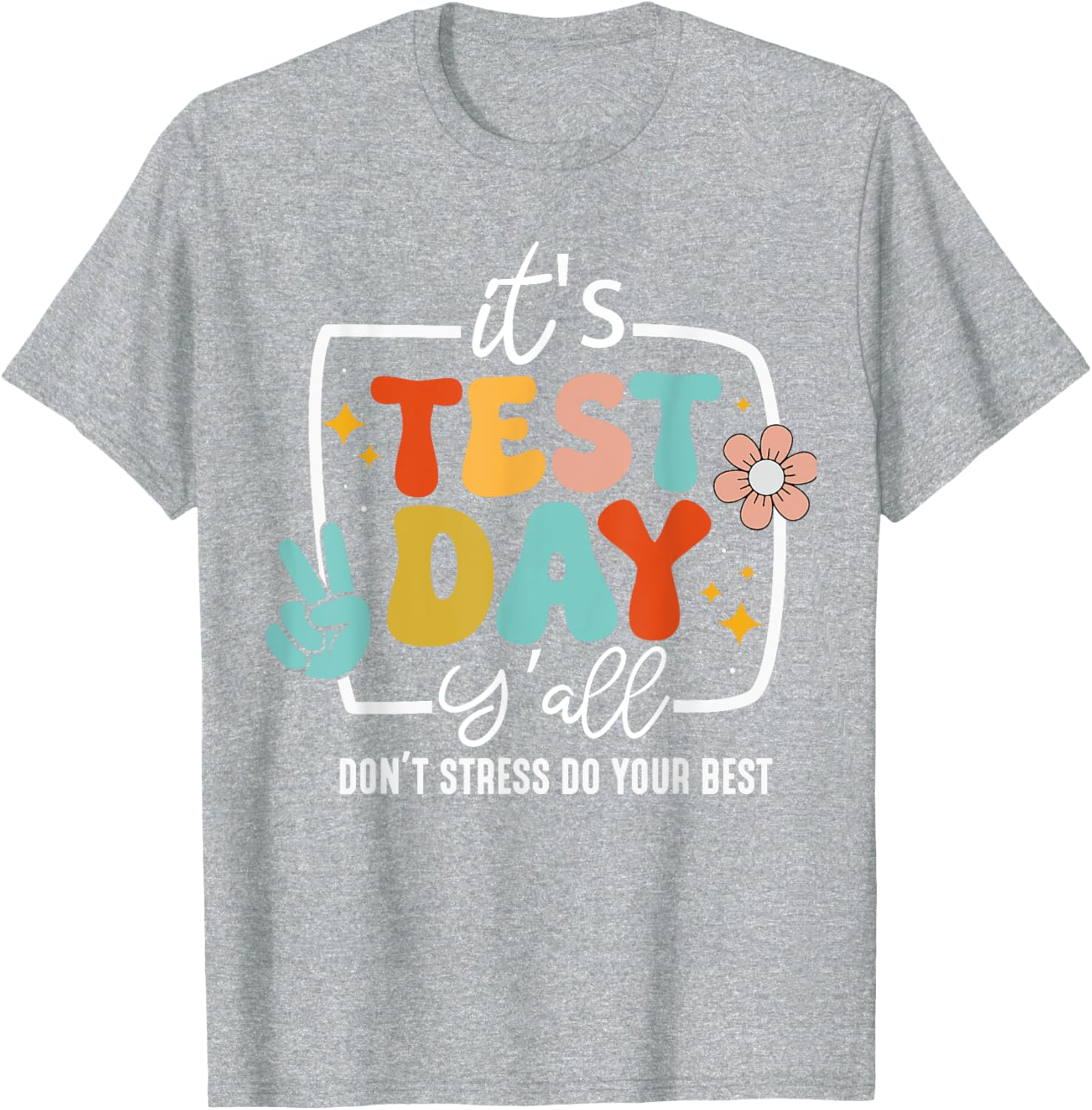 It's Test Day Y'all Groovy Testing Day Teacher Student Exam T-Shirt