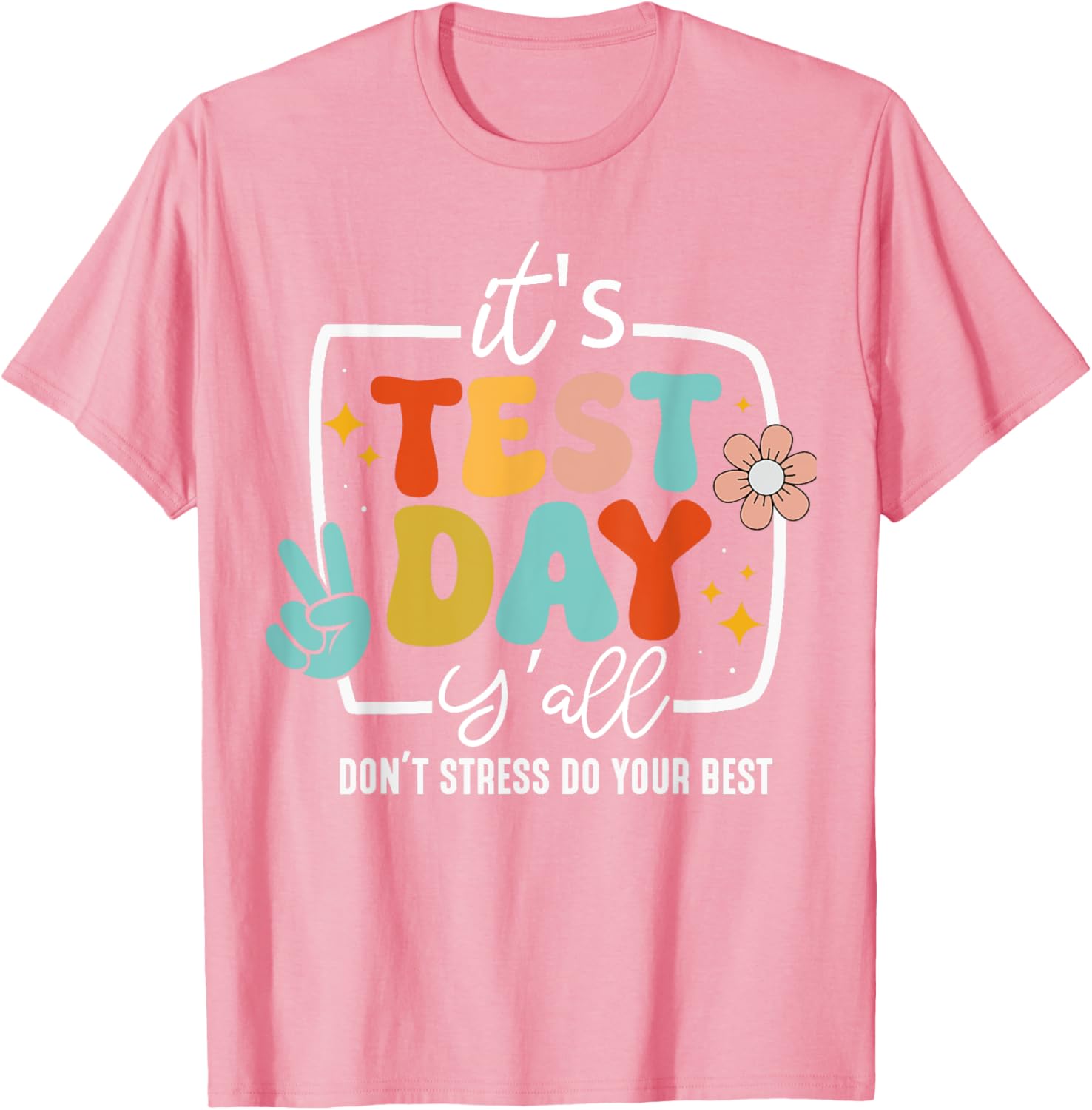 It's Test Day Y'all Groovy Testing Day Teacher Student Exam T-Shirt