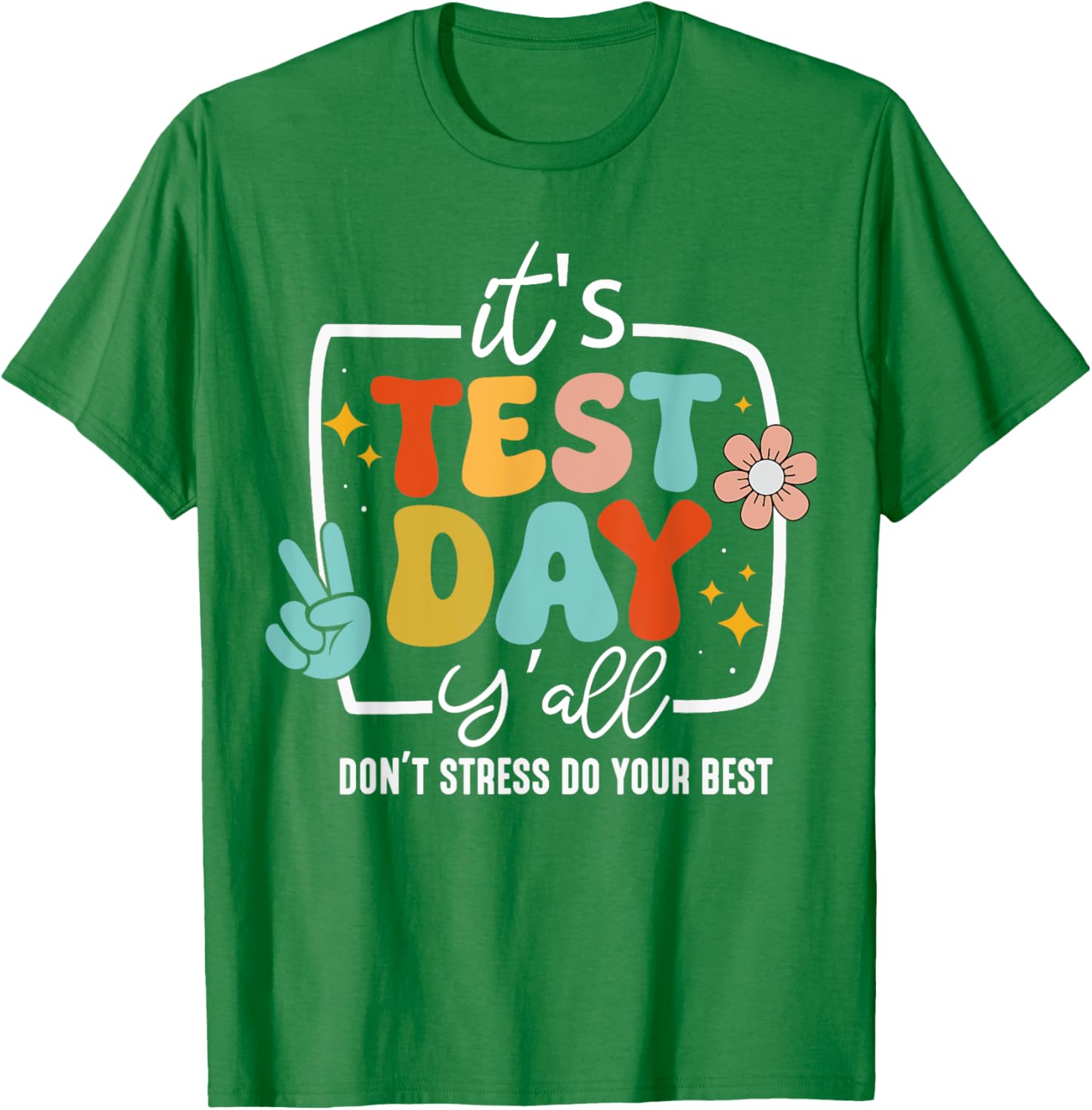 It's Test Day Y'all Groovy Testing Day Teacher Student Exam T-Shirt