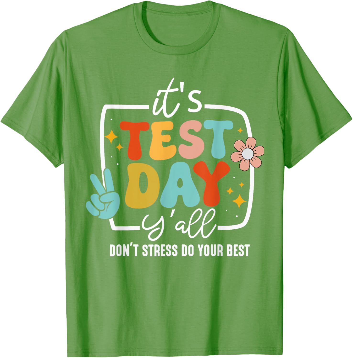 It's Test Day Y'all Groovy Testing Day Teacher Student Exam T-Shirt