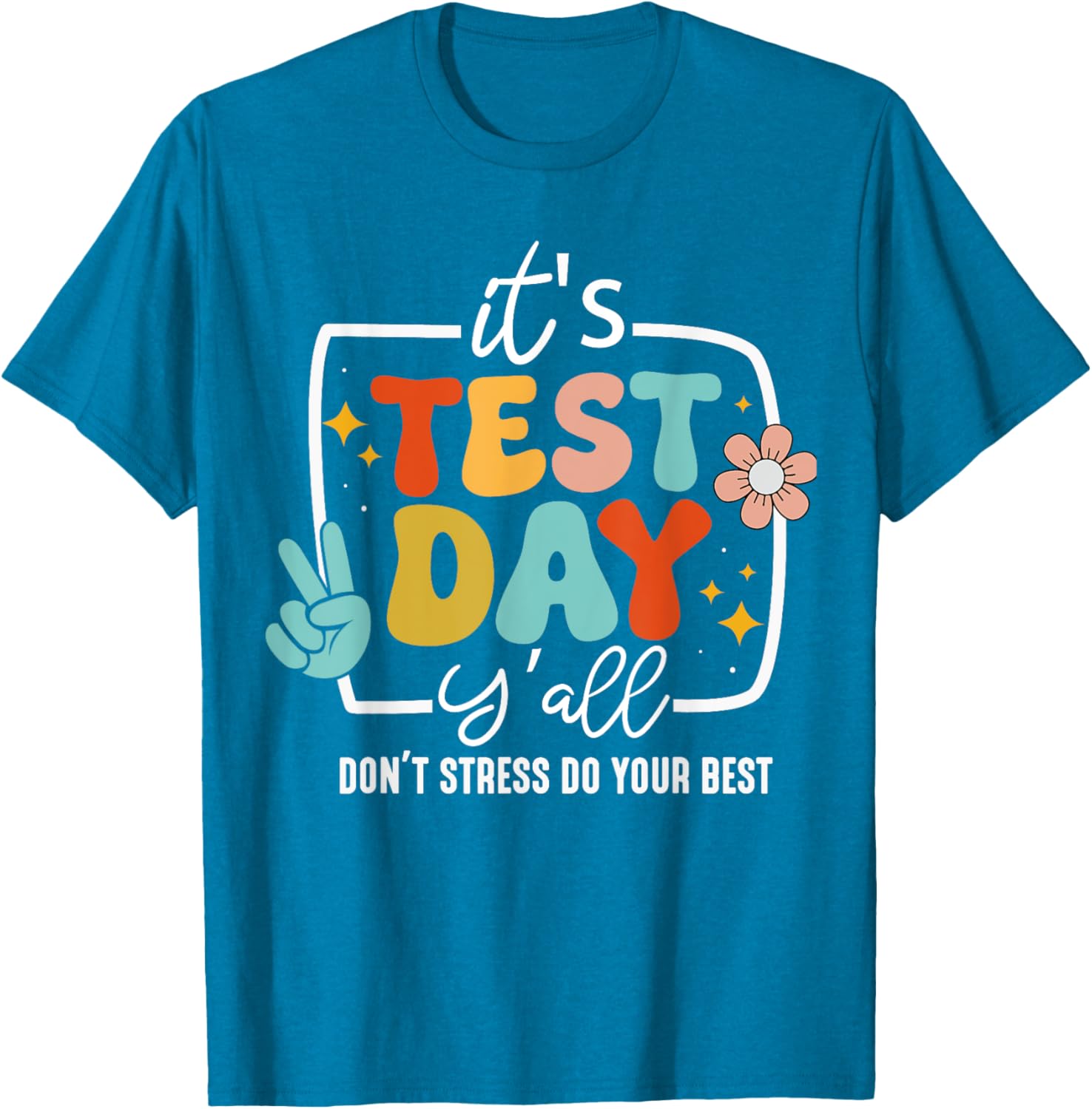 It's Test Day Y'all Groovy Testing Day Teacher Student Exam T-Shirt