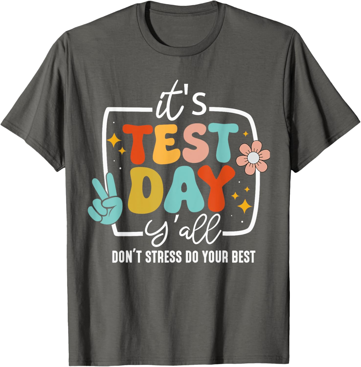 It's Test Day Y'all Groovy Testing Day Teacher Student Exam T-Shirt