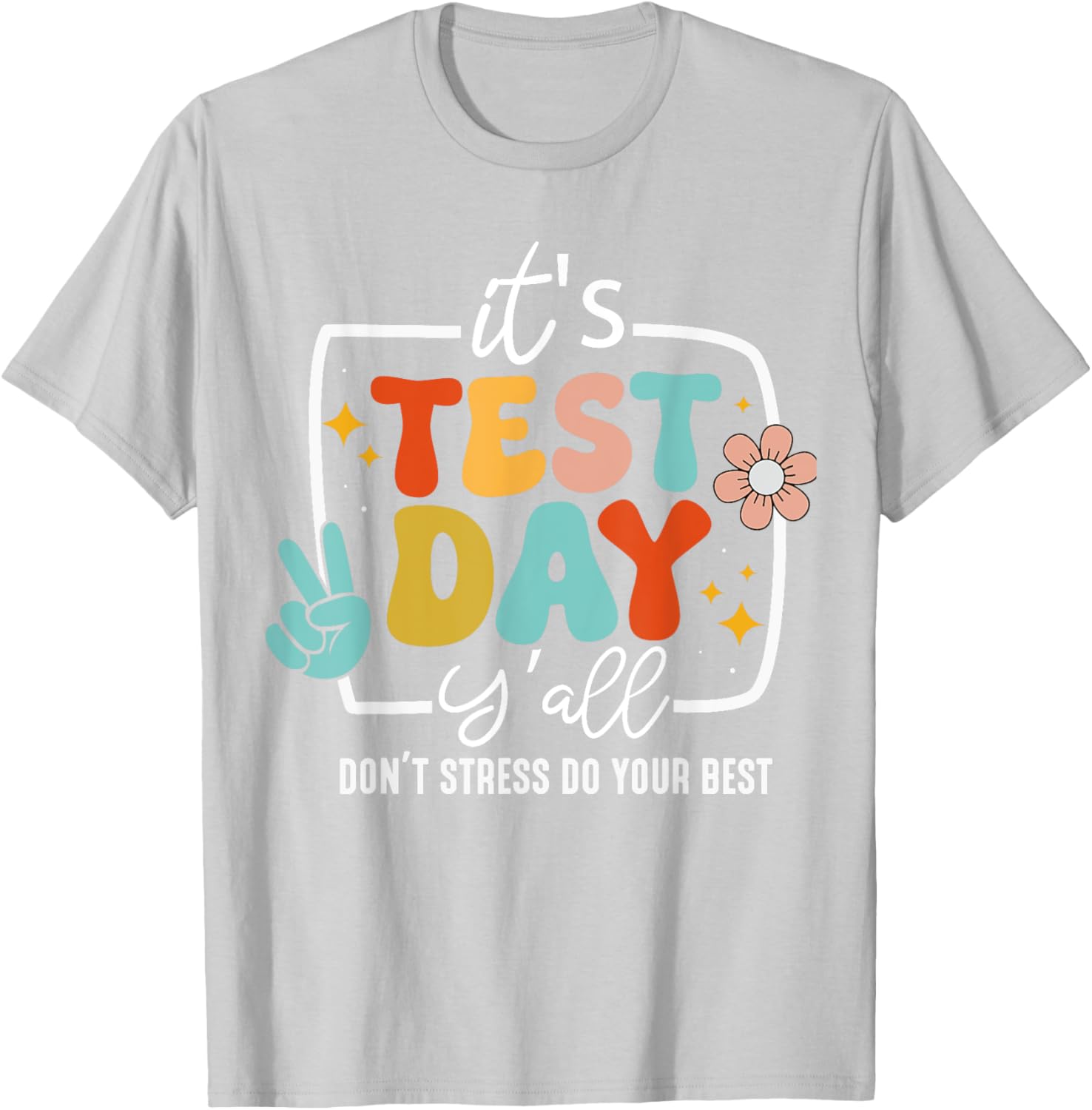 It's Test Day Y'all Groovy Testing Day Teacher Student Exam T-Shirt