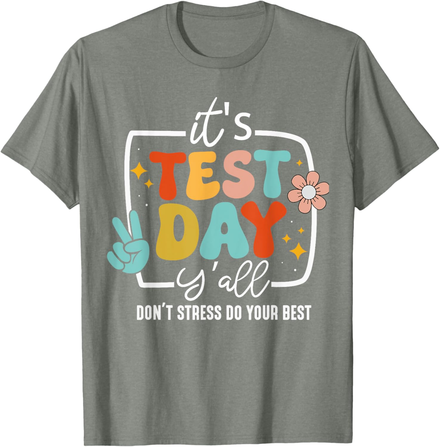 It's Test Day Y'all Groovy Testing Day Teacher Student Exam T-Shirt