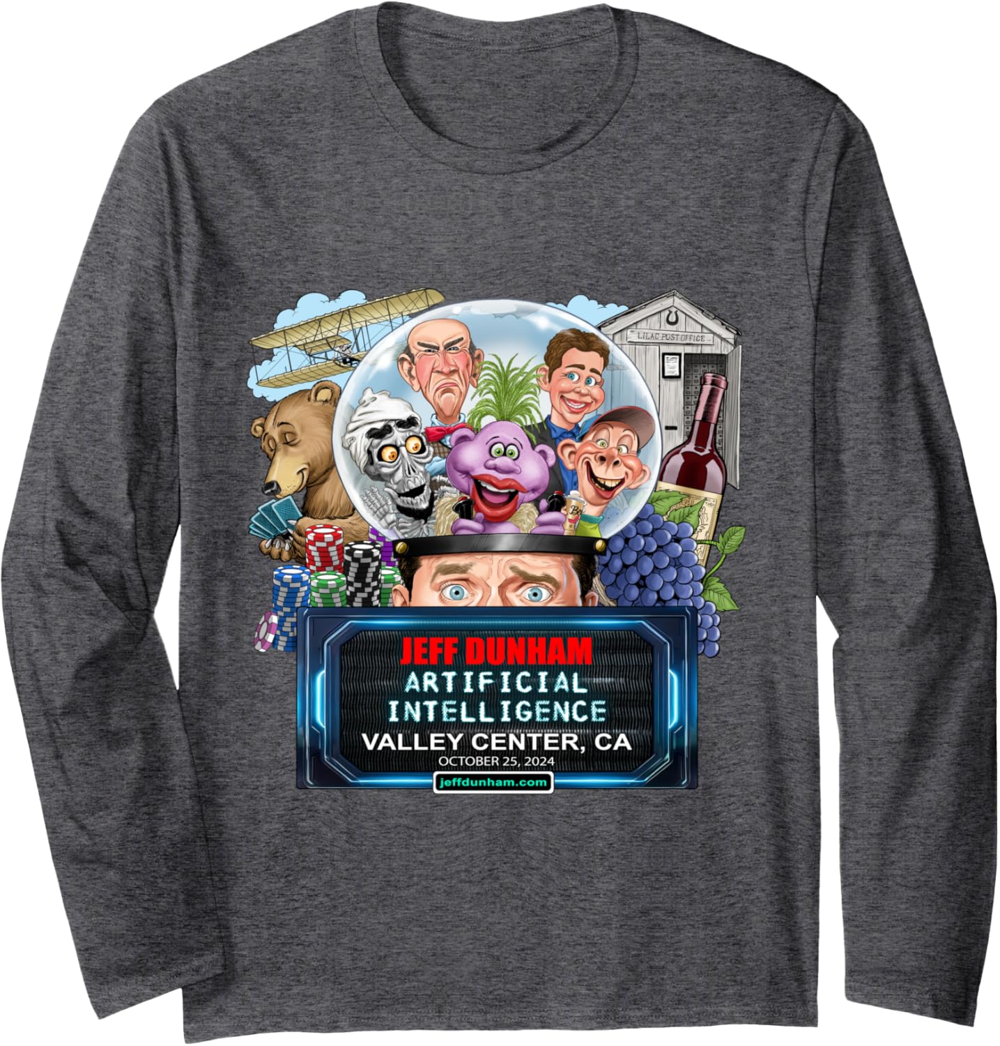 Jeff Dunham Valley Center, CA (2024) Long Sleeve T-Shirt