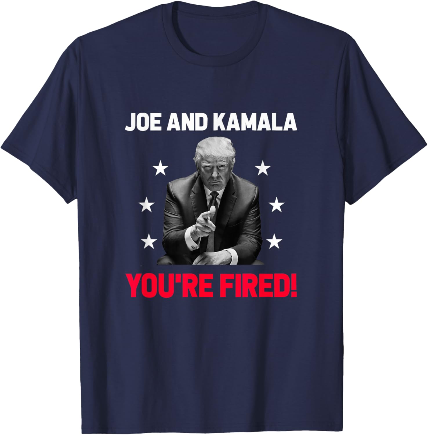 Joe And Kamala You're Fired, Trump 45 47 Christmas 2024 T-Shirt