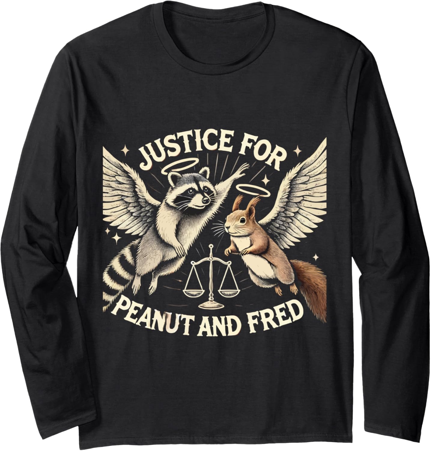 Justice For Peanut and Fred - Peanut Squirrel Fred Raccoon Long Sleeve T-Shirt