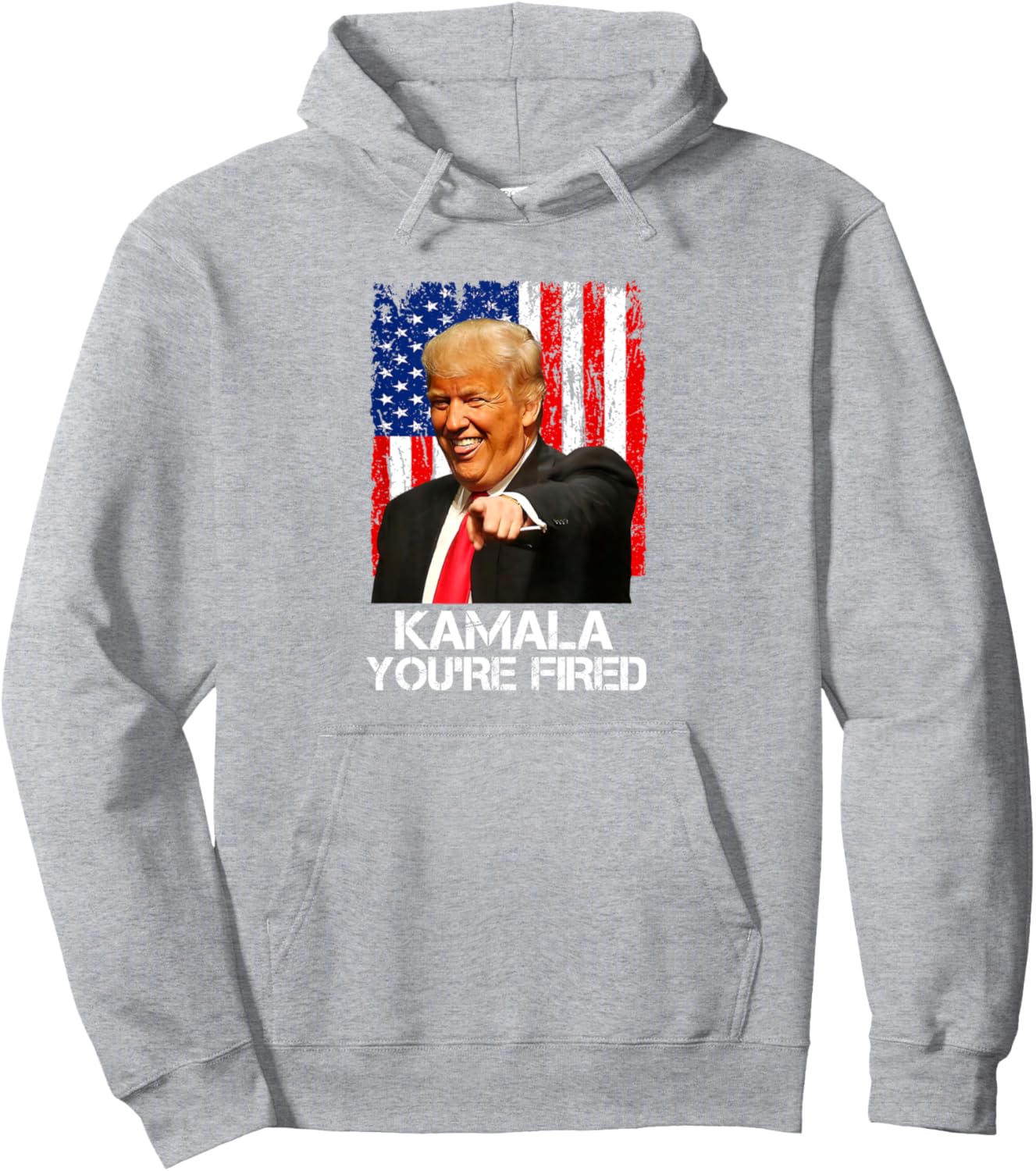 Kamala You're Fired Funny President Trump Laughing At Kamala Pullover Hoodie