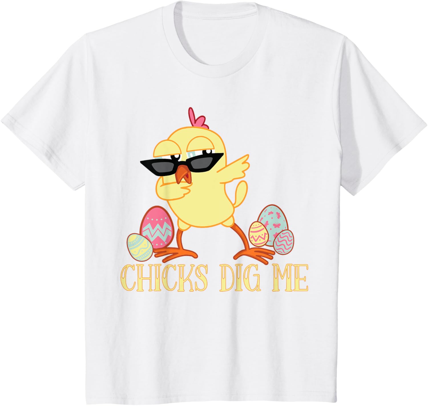 Kids Chicks Dig Me Dabbing Chicken Clothing Toddler Boys Easter T-Shirt