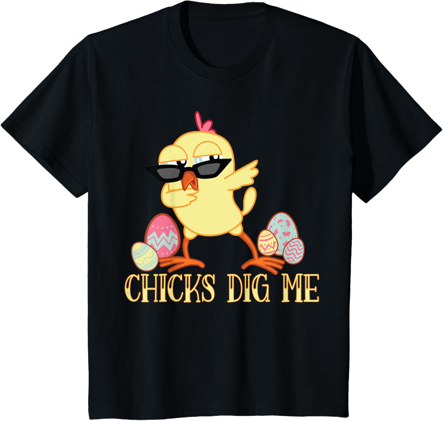 Kids Chicks Dig Me Dabbing Chicken Clothing Toddler Boys Easter T-Shirt