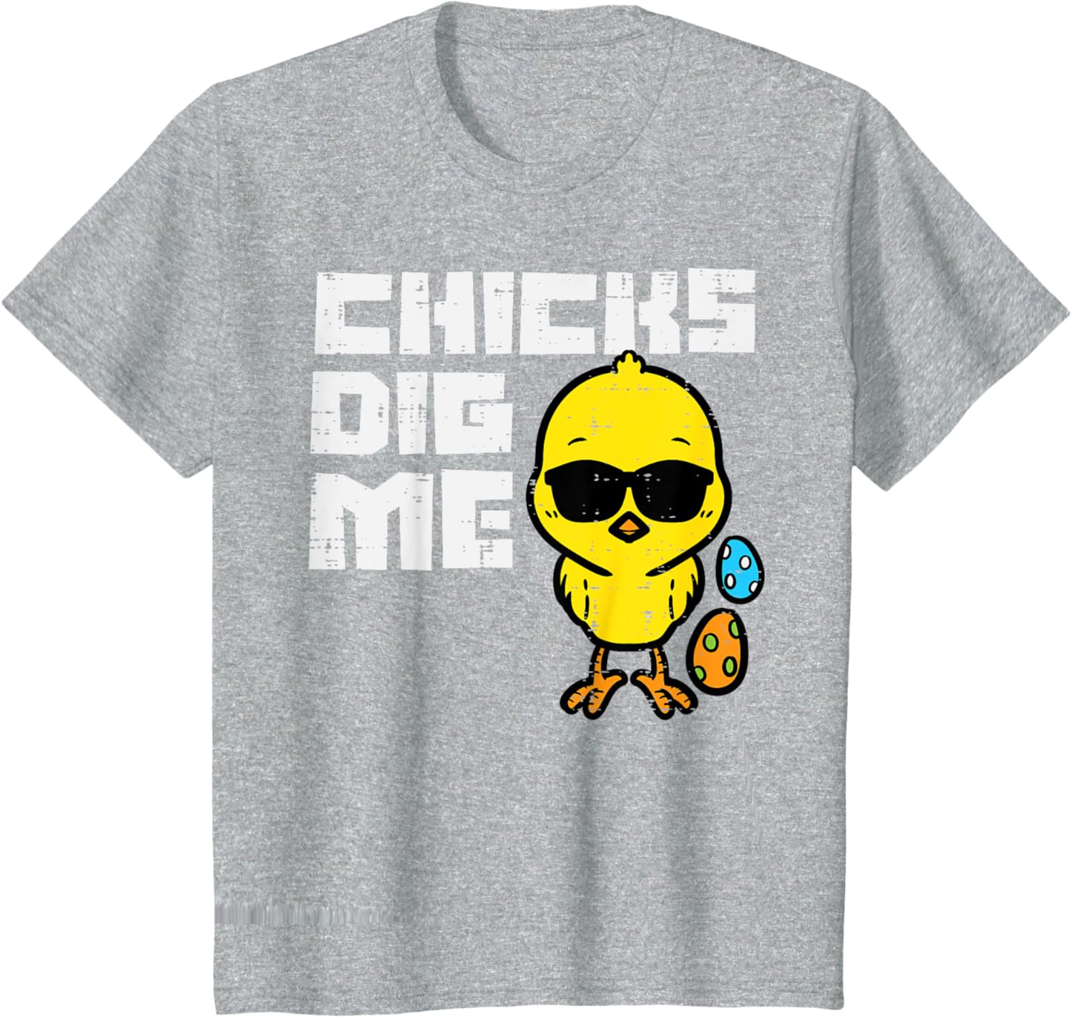 Kids Chicks Dig Me Sunglasses Cool Toddler Boys Easter Kids T-Shirt