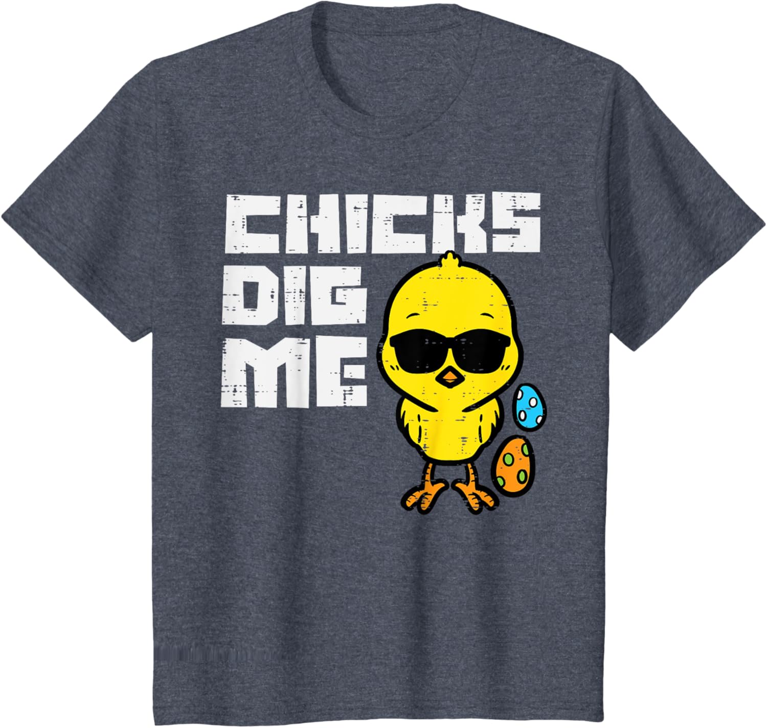 Kids Chicks Dig Me Sunglasses Cool Toddler Boys Easter Kids T-Shirt