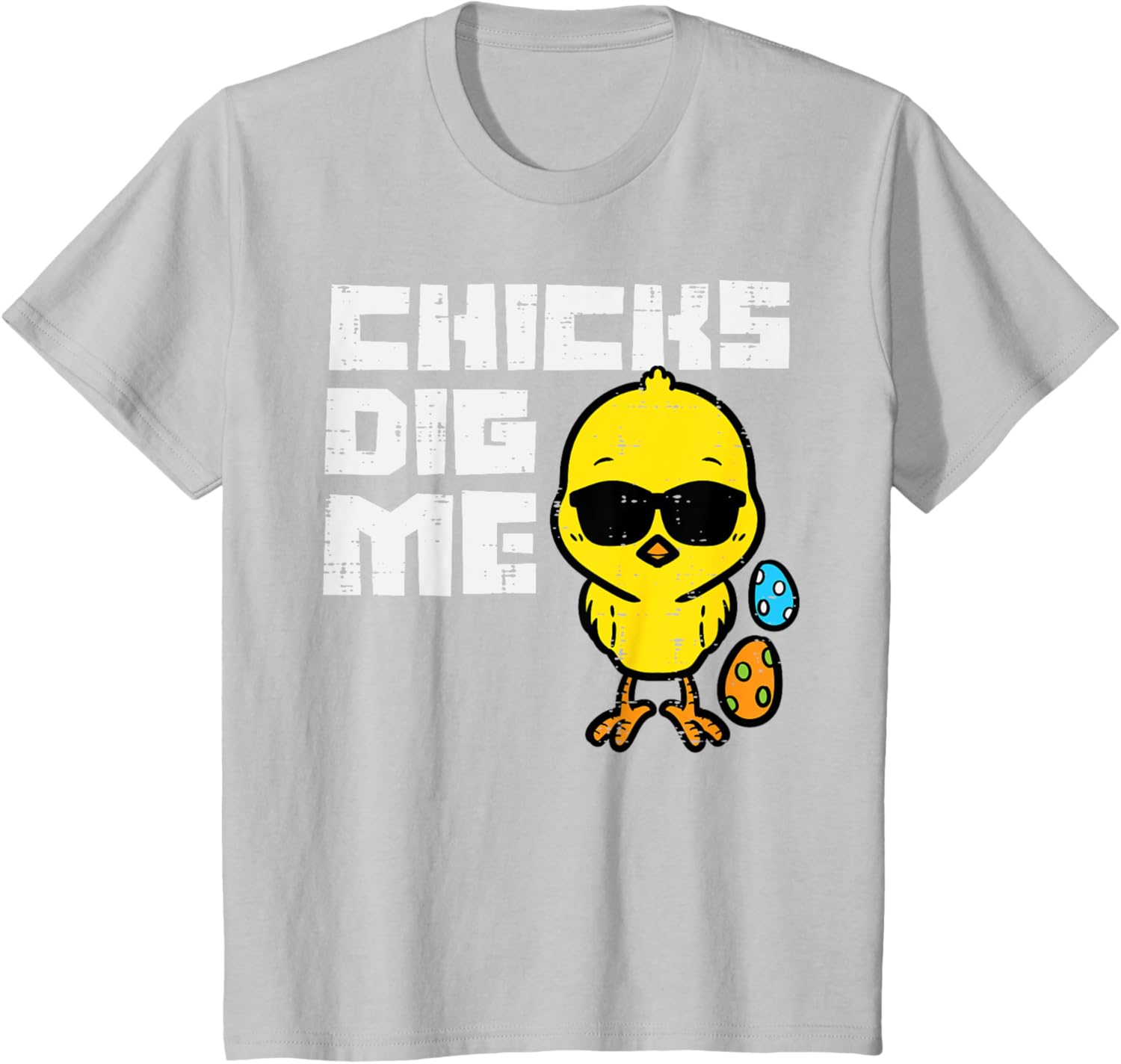 Kids Chicks Dig Me Sunglasses Cool Toddler Boys Easter Kids T-Shirt