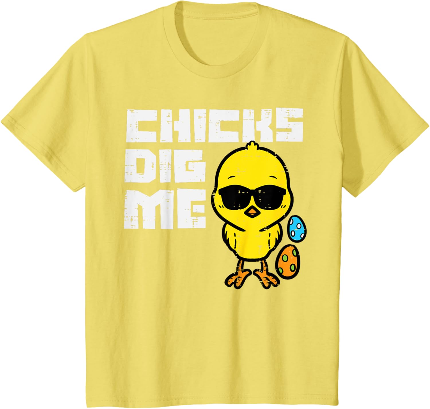 Kids Chicks Dig Me Sunglasses Cool Toddler Boys Easter Kids T-Shirt