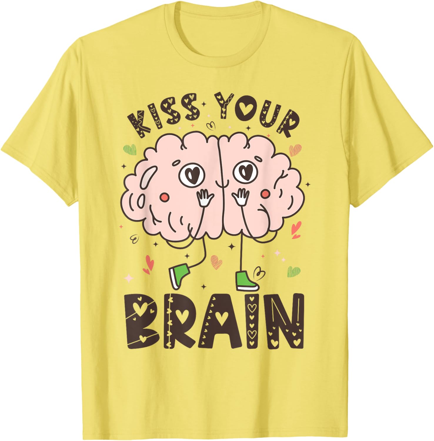 Kiss Your Brain Valentines Test Day Teacher Student Squad T-Shirt
