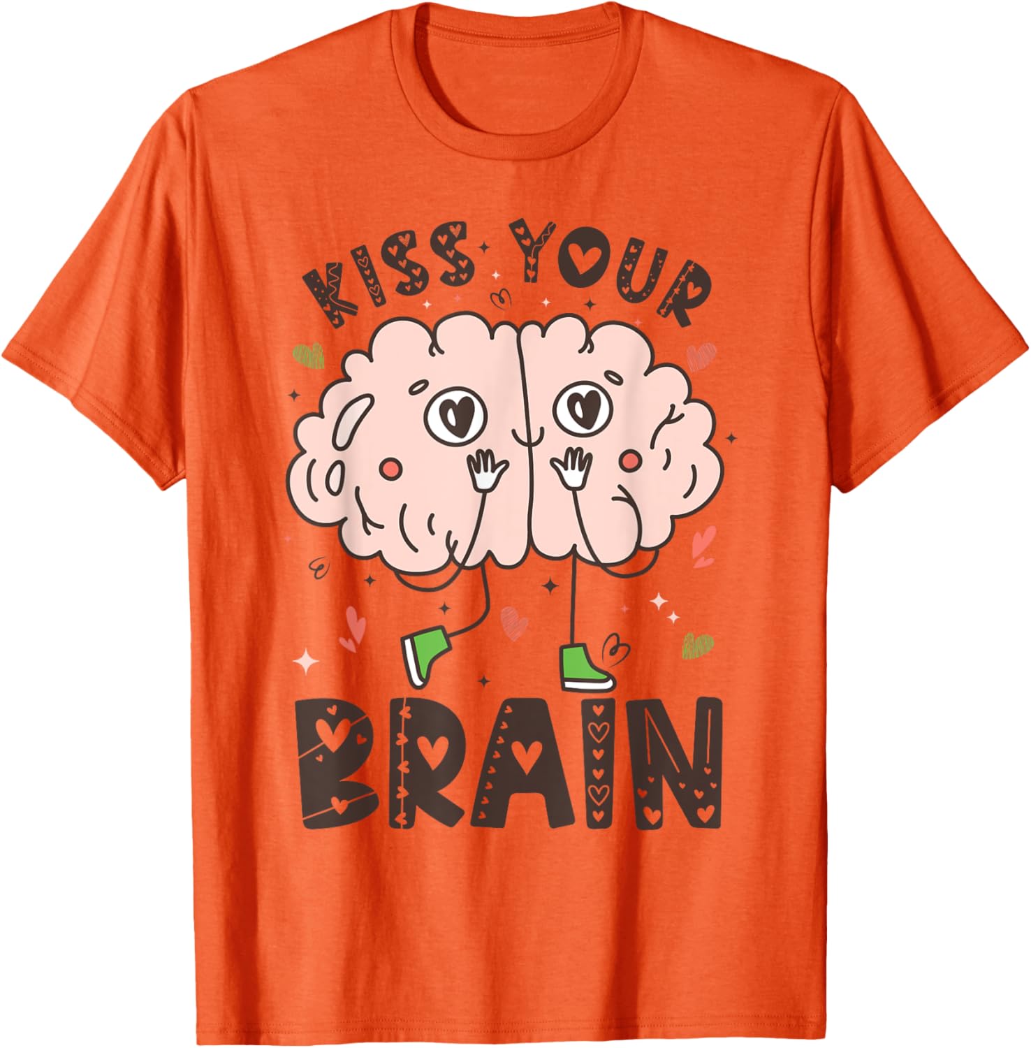 Kiss Your Brain Valentines Test Day Teacher Student Squad T-Shirt