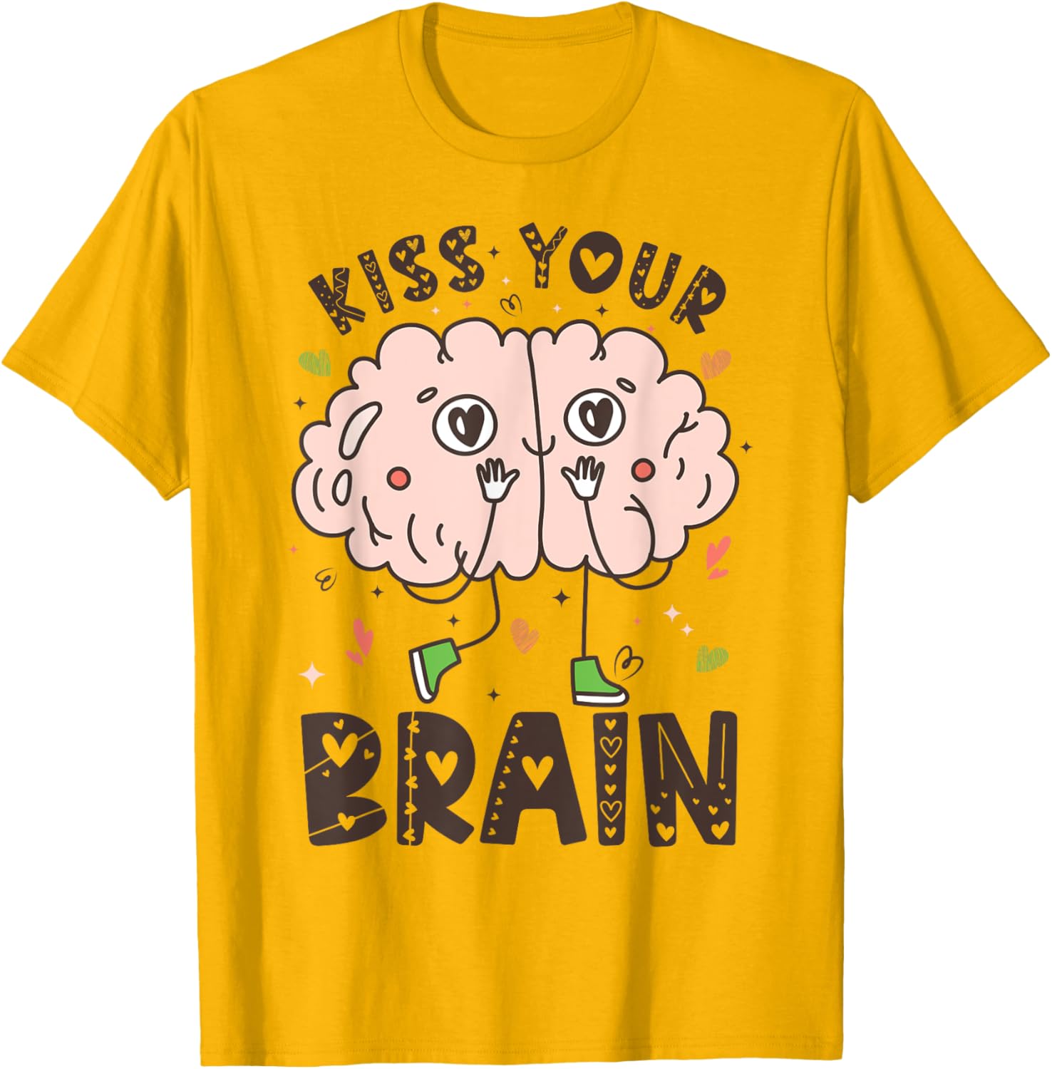 Kiss Your Brain Valentines Test Day Teacher Student Squad T-Shirt