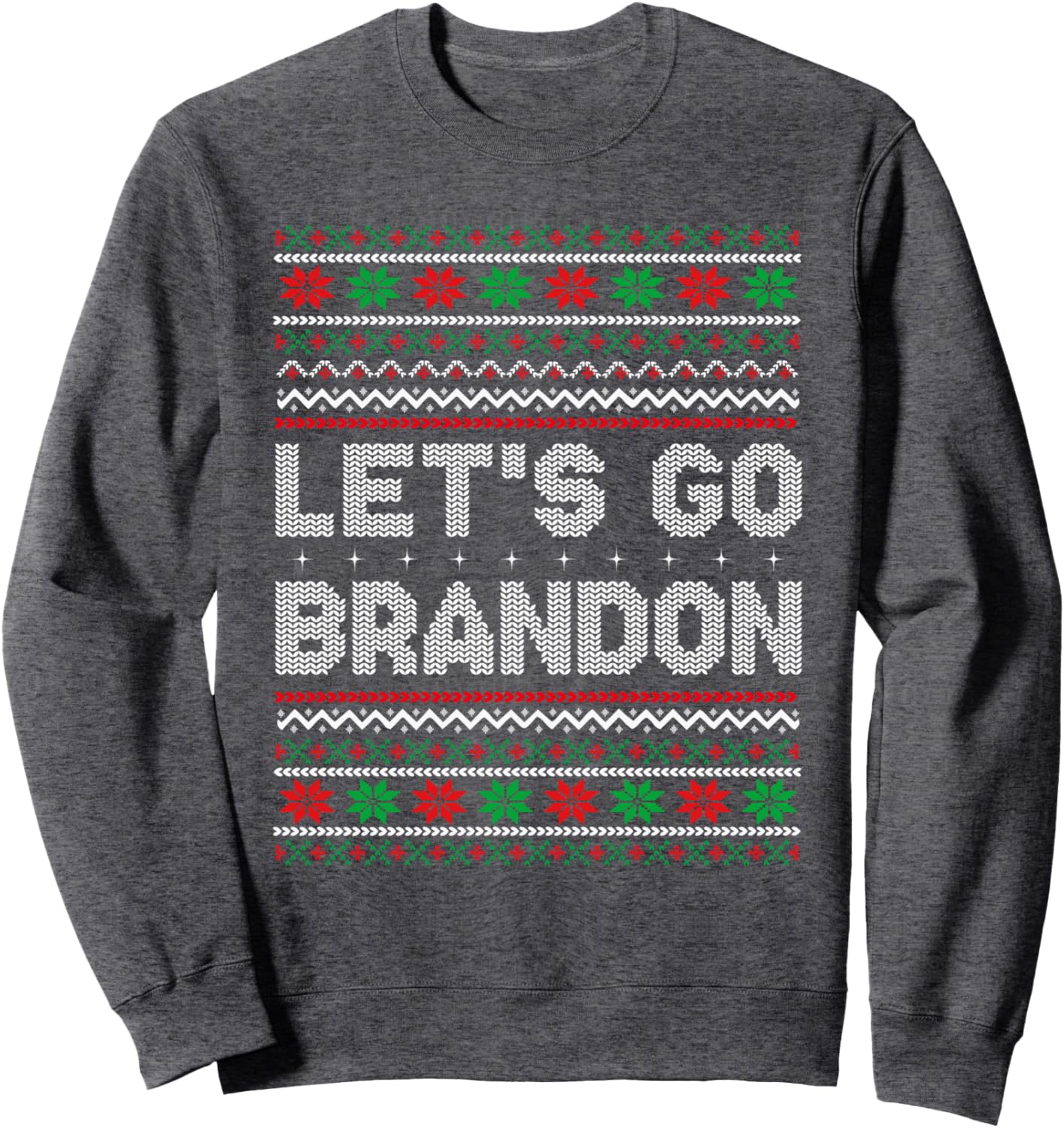 Let's Go Brandon Anti Biden Chant TRUMP 2024 Ugly Christmas Sweatshirt